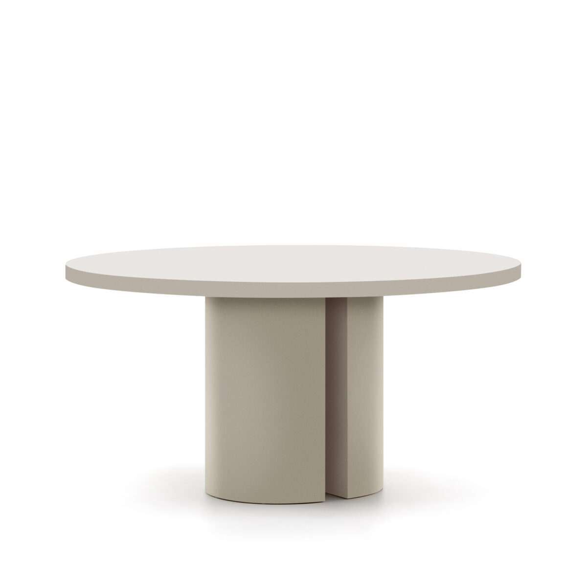 Kave Home Nealy ronde tafel in gelakt MDF in ruwe afwerking Ø 150 cm - Afbeelding 9