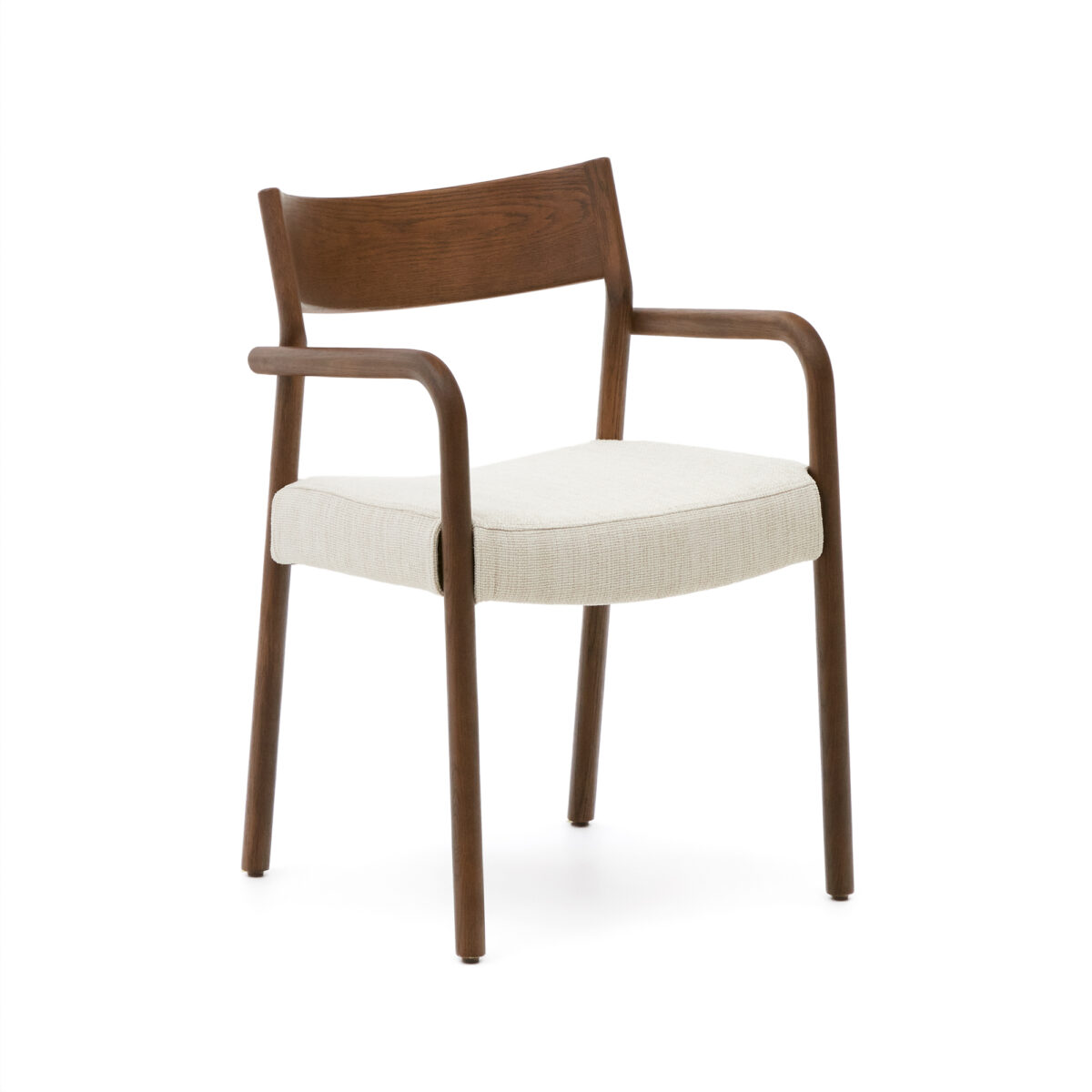 Kave Home Stoel Falconera afneembare hoes massief eikenhout met walnoten afwerking FSC Mix Credit - Afbeelding 17