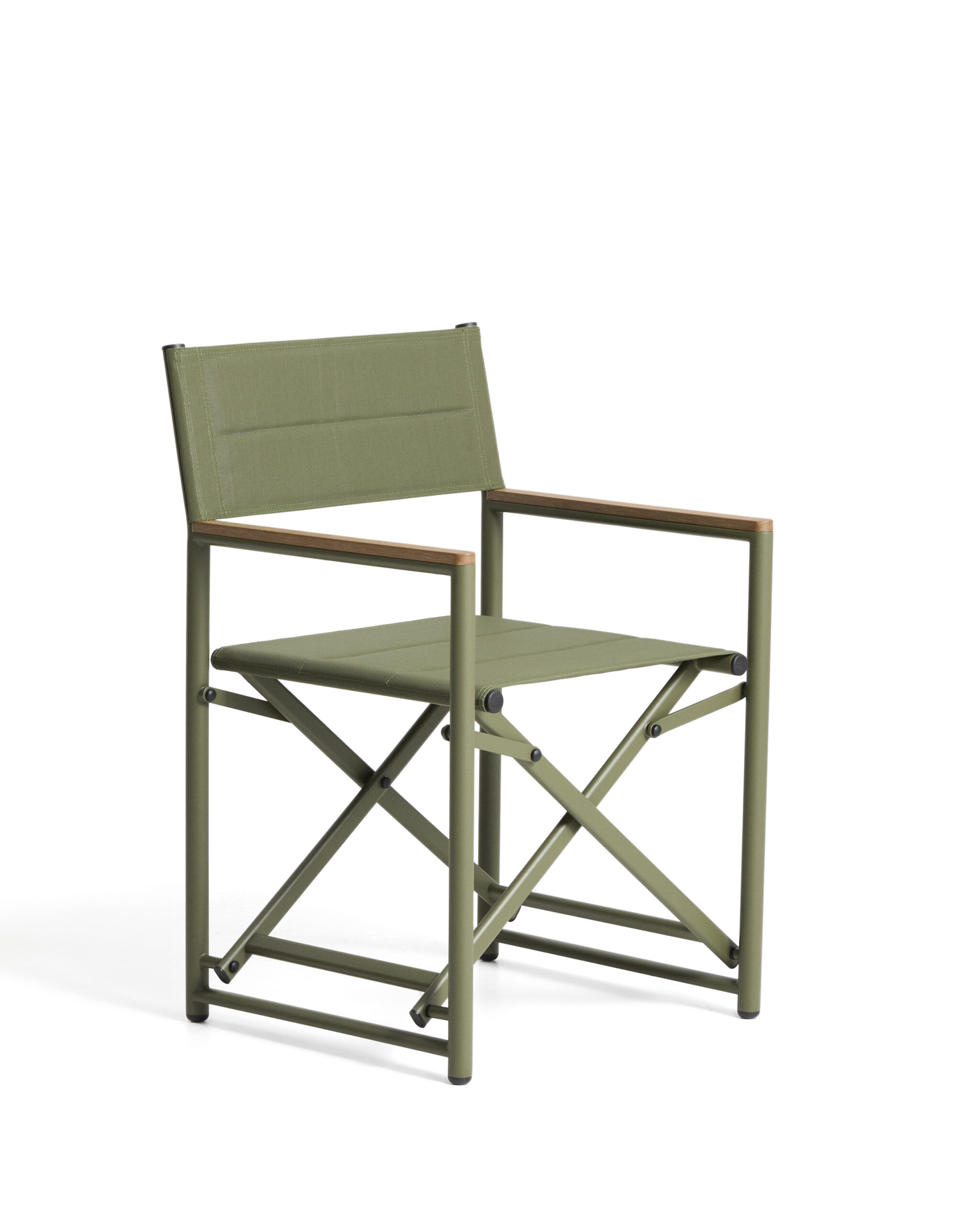 Kave Home Tisno klapstoel voor buiten in groen aluminium en groene texteline - Afbeelding 5