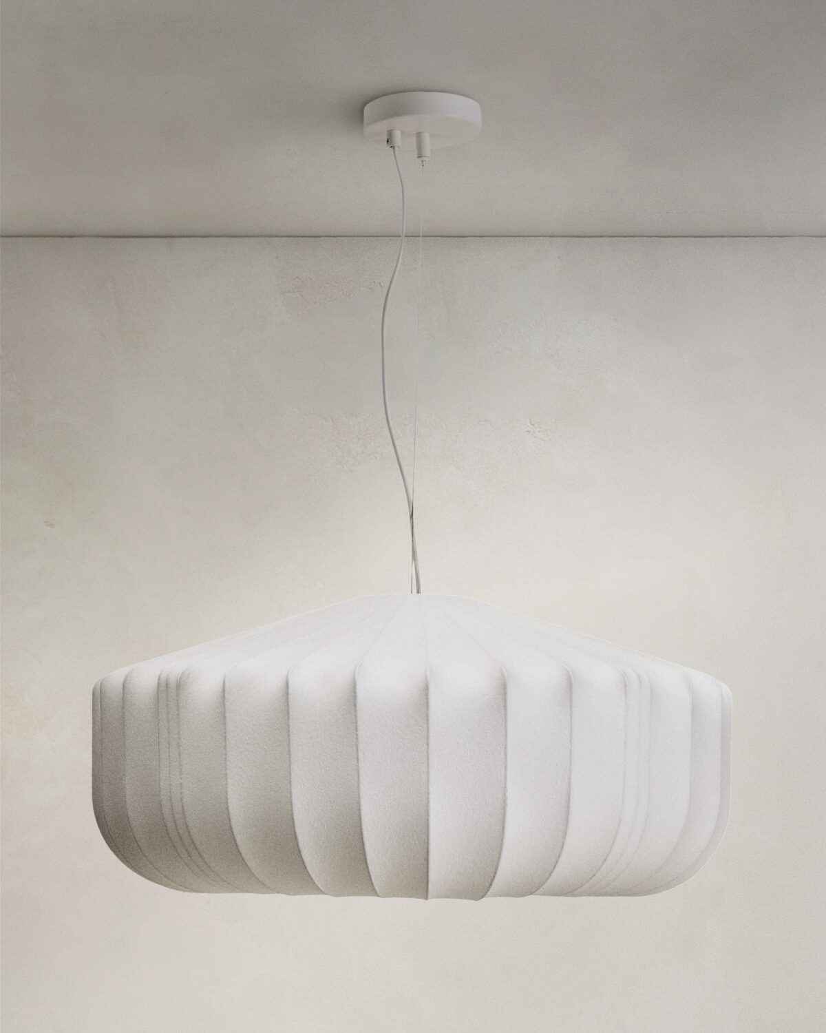 Kave Home Somar plafondlamp van synthetische vezels en stalen staven Ø76 cm - Afbeelding 11