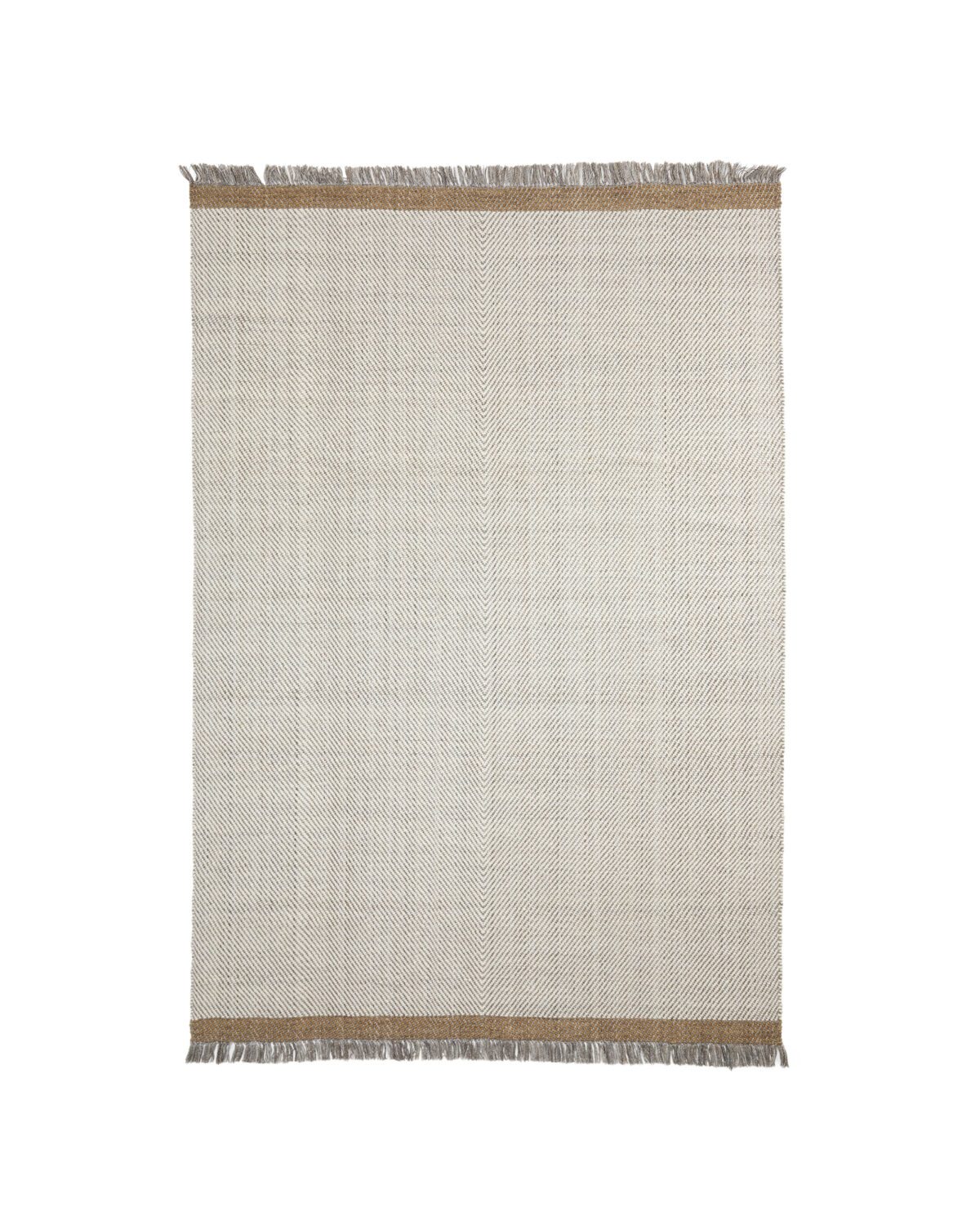 Kave Home Brina beige wollen tapijt in visgraat-jacquardmotief 230 x 160 cm - Afbeelding 5