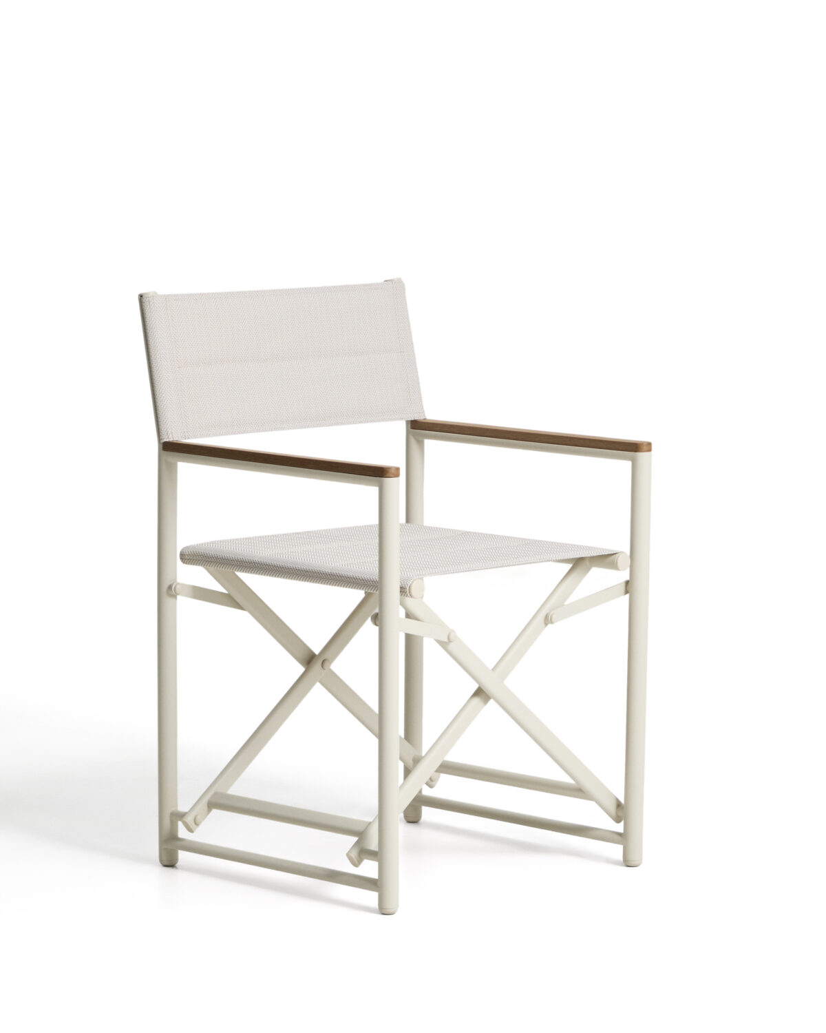 Kave Home Tisno klapstoel voor buiten in ecru aluminium en ecru texteline - Afbeelding 4