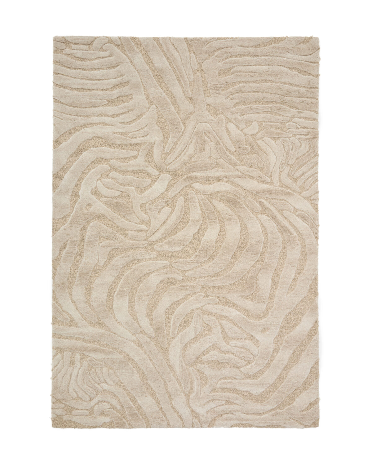 Kave Home Tribet wollenmix tapijt met zebrajacquard 200 x 300 cm - Afbeelding 5