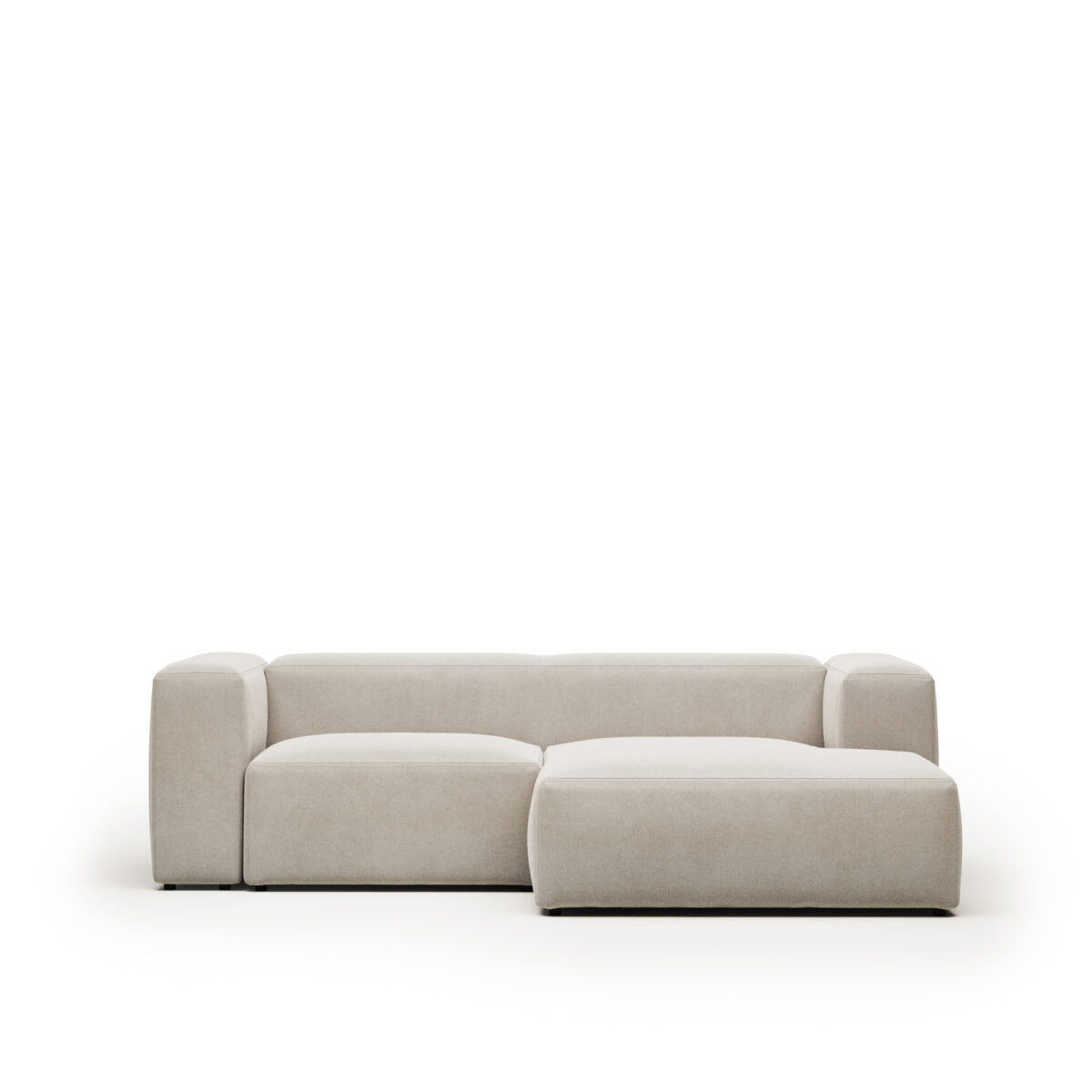 Kave Home Blok 2-zitsbank in beige chenille met een chaise longue rechts 240 cm FSC Mix Credit - Afbeelding 10