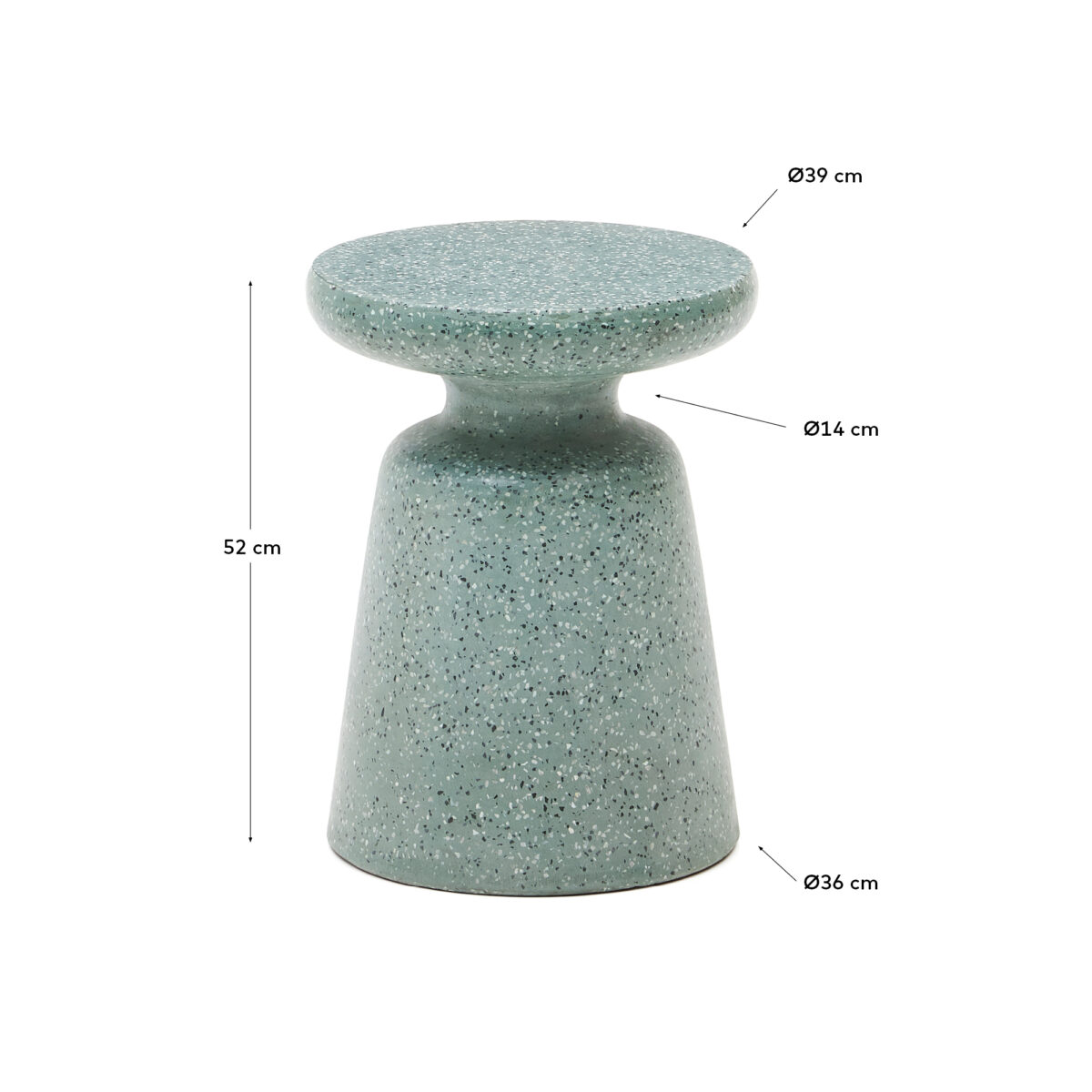 Kave Home Bijzettafel Mesquida voor buiten gemaakt van groen terrazzo Ø 39 cm - Afbeelding 6