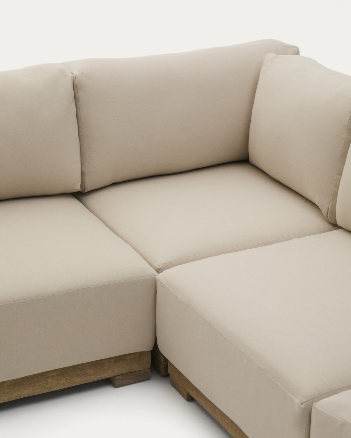 Kave Home Ambra 5-zitshoekbank in massief acaciahout met klare afwerking 248 cm FSC 100% - Afbeelding 8