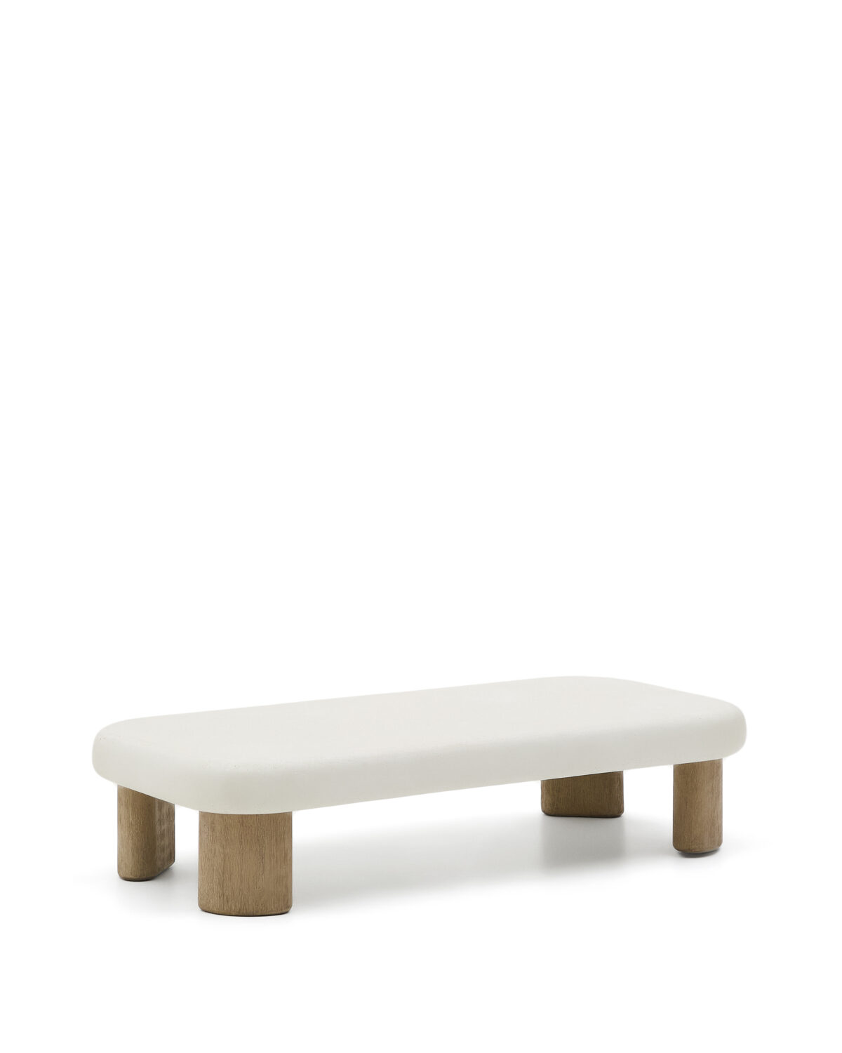 Kave Home Labra salontafel van cement en acaciahout 140 x 70 cm FSC 100% - Afbeelding 7