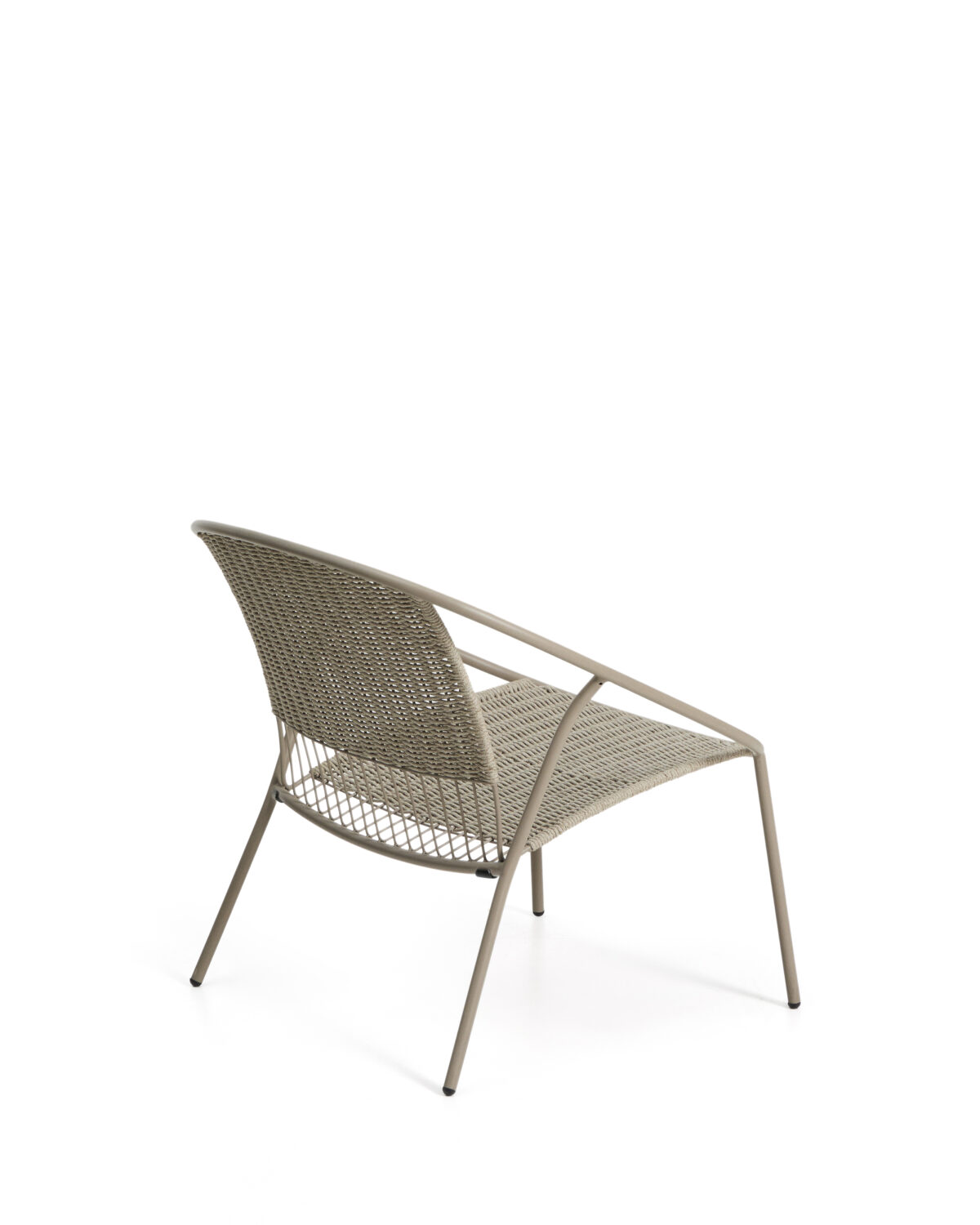 Kave Home Stapelbare Atrani fauteuil van gegalvaniseerd staal en taupekleurig touw - Afbeelding 7