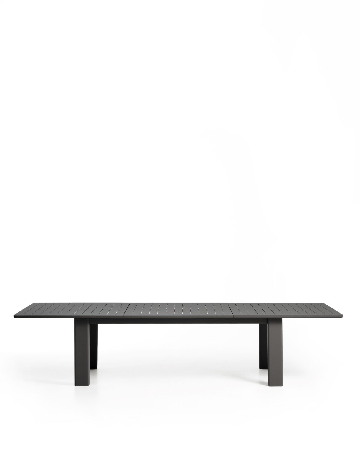 Kave Home Livorno uitschuifbare tafel van grafietkleurig aluminium 233(350) x 100 cm - Afbeelding 6