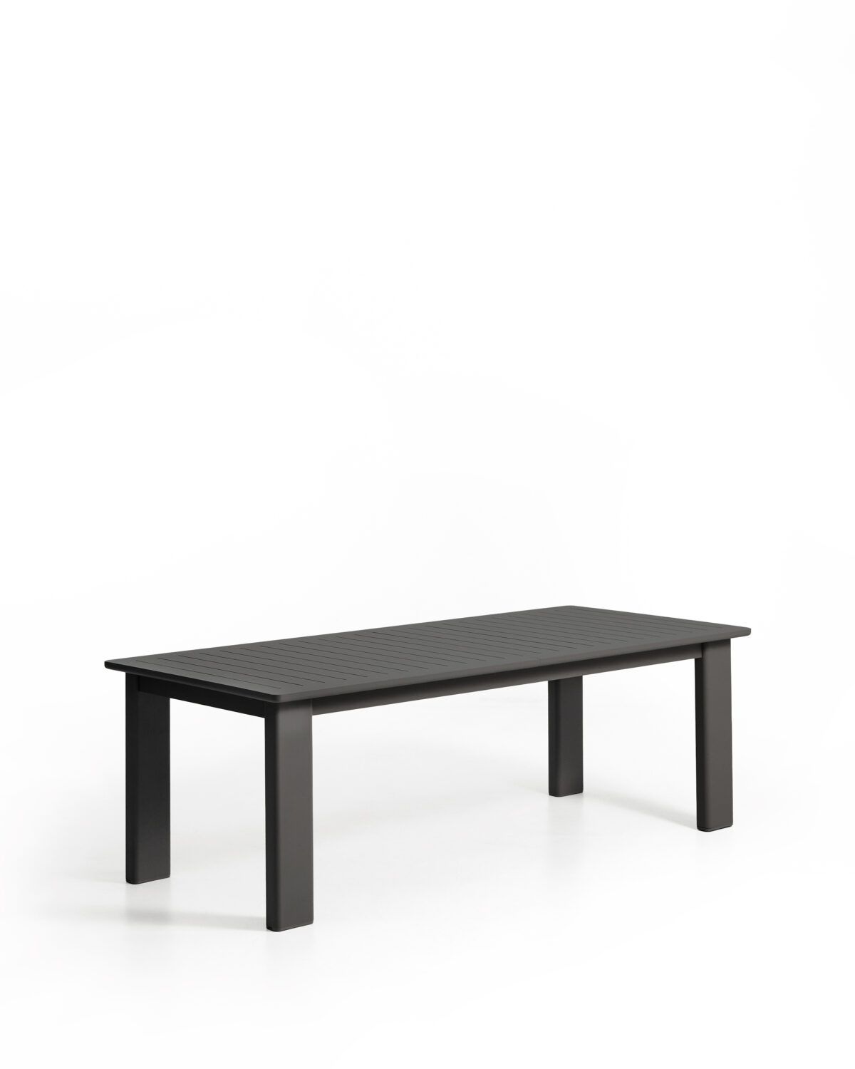 Kave Home Livorno uitschuifbare tafel van grafietkleurig aluminium 233(350) x 100 cm - Afbeelding 7