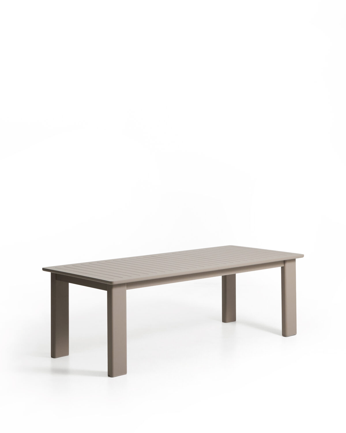 Kave Home Livorno uitschuifbare tafel van taupekleurig aluminium 233(350) x 100 cm - Afbeelding 8