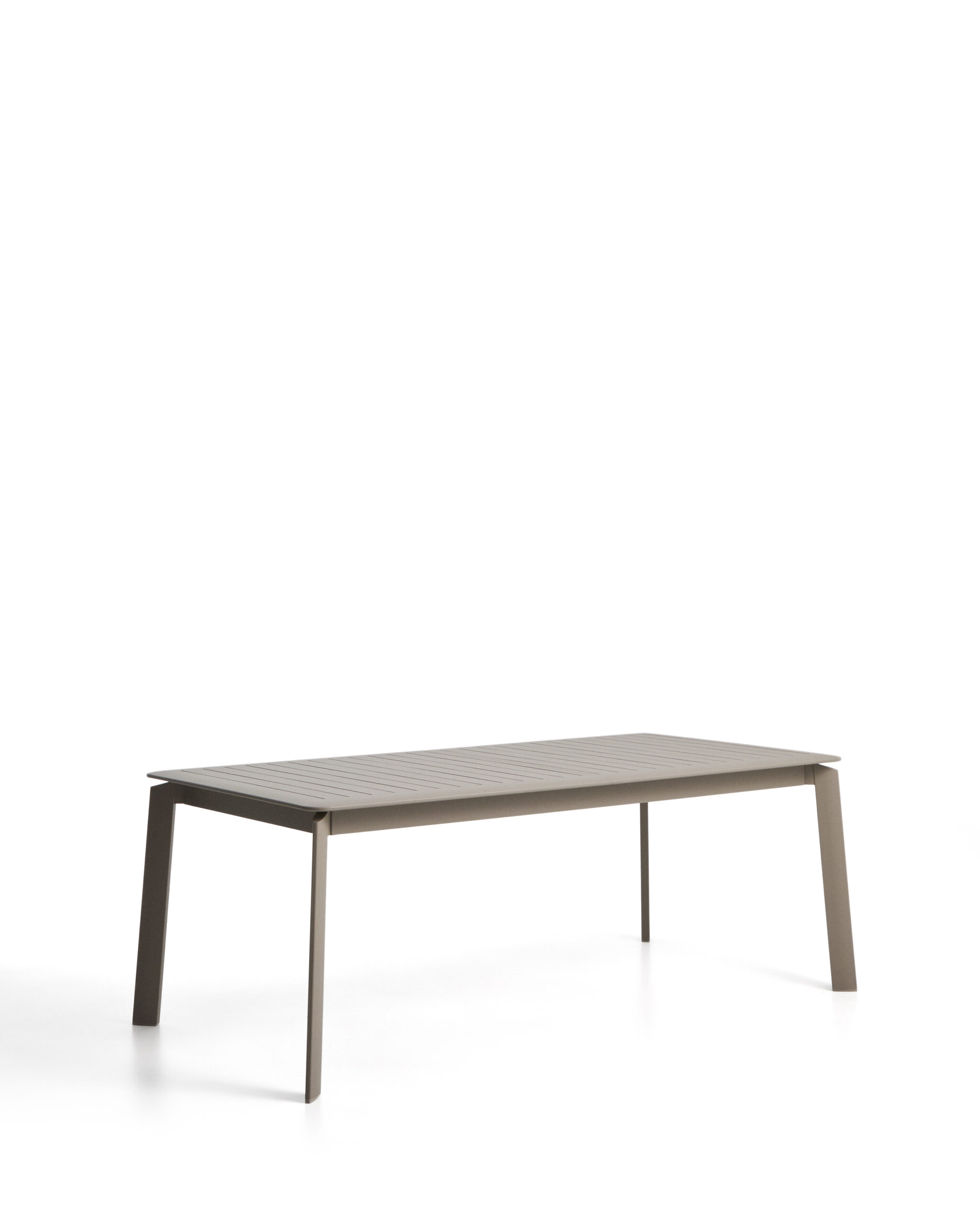 Kave Home Brela uitschuifbare tafel van taupe aluminium 205(287) x 100 cm - Afbeelding 6