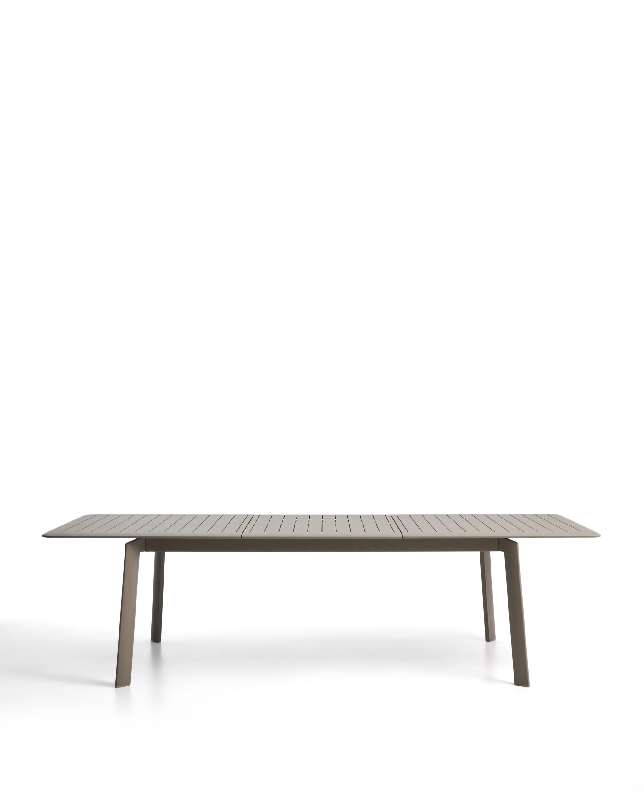 Kave Home Brela uitschuifbare tafel van taupe aluminium 205(287) x 100 cm - Afbeelding 7
