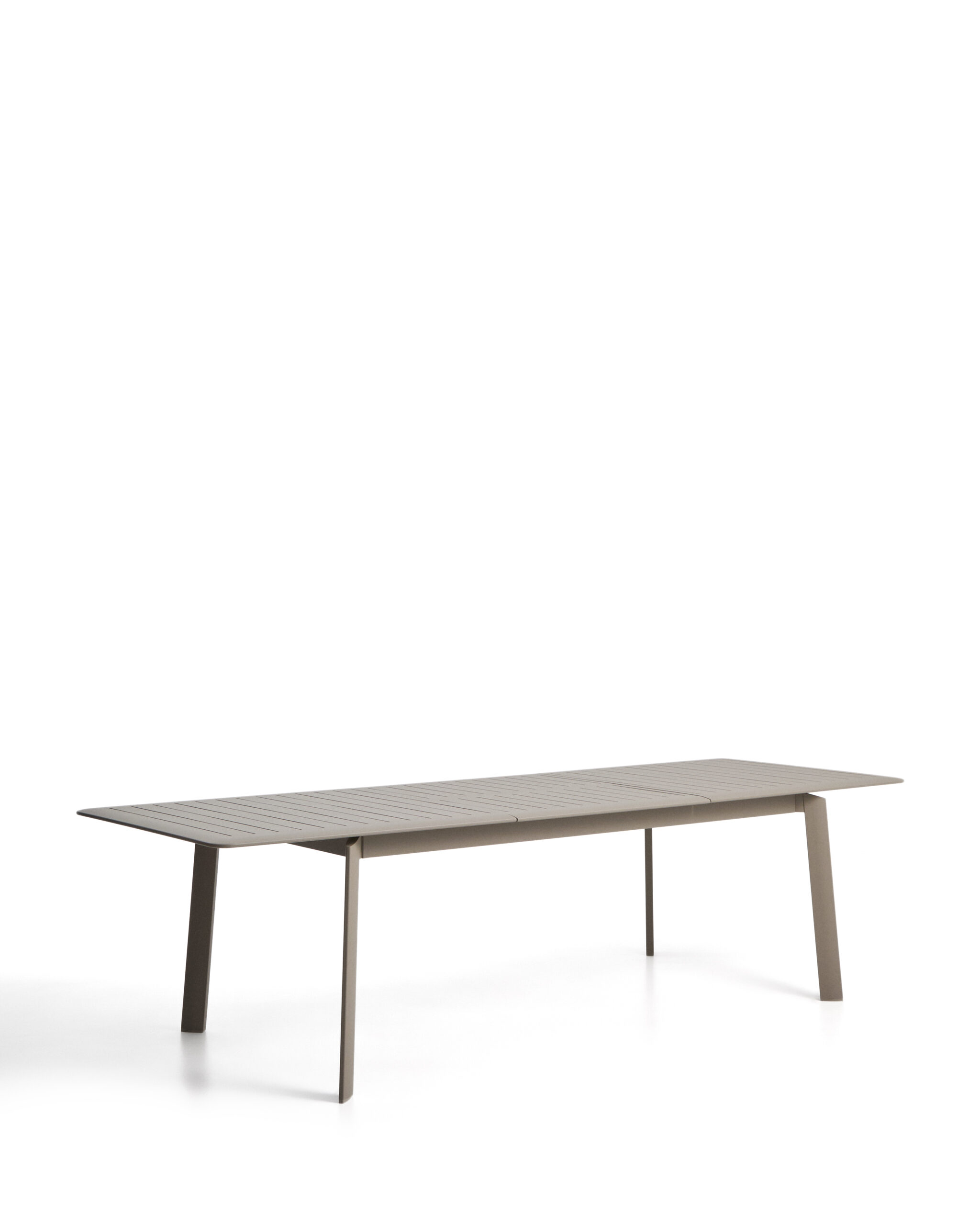 Kave Home Brela uitschuifbare tafel van taupe aluminium 205(287) x 100 cm - Afbeelding 8