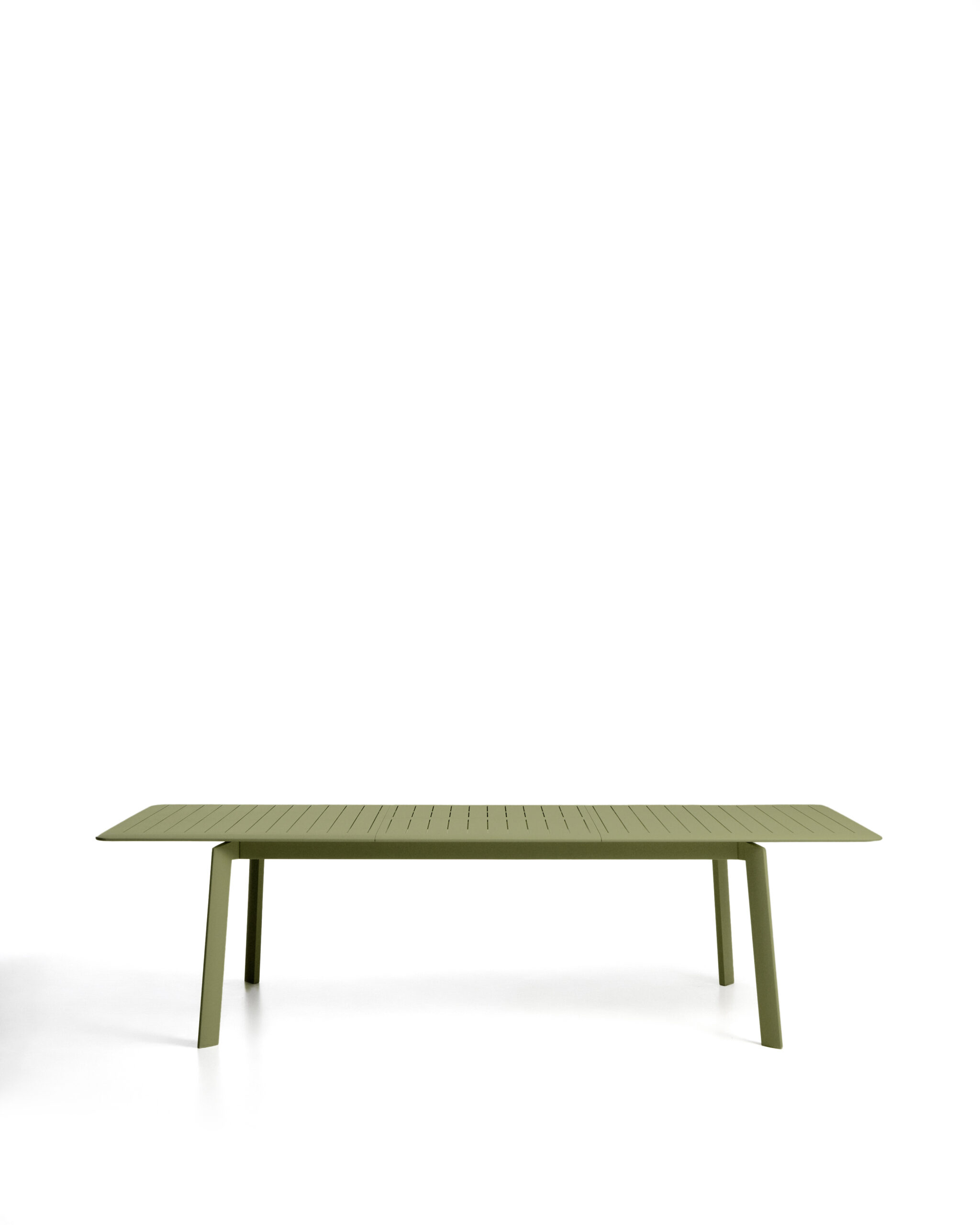 Kave Home Brela uitschuifbare tafel van groen aluminium 205(287) x 100 cm - Afbeelding 6