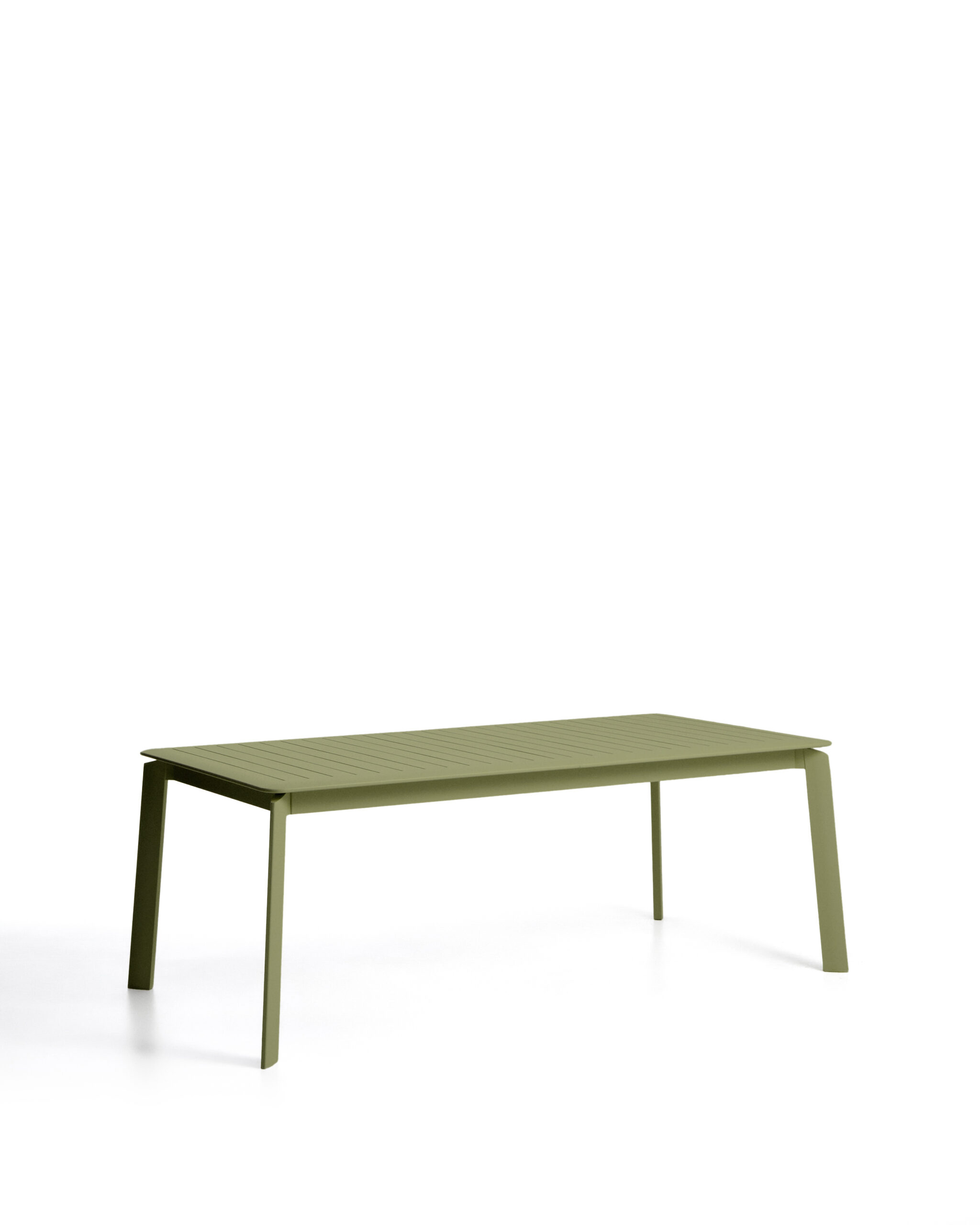 Kave Home Brela uitschuifbare tafel van groen aluminium 205(287) x 100 cm - Afbeelding 7