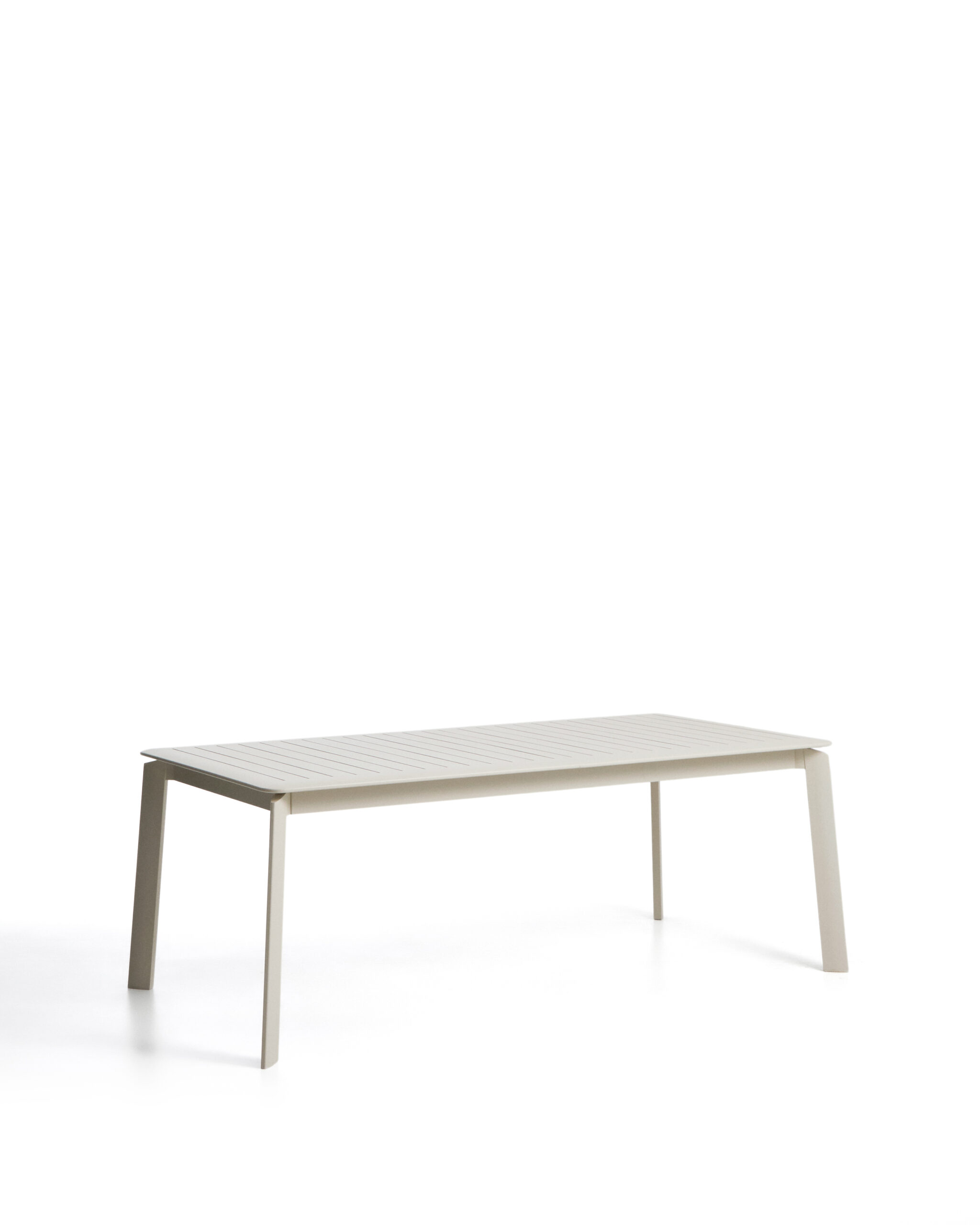 Kave Home Brela uitschuifbare tafel van aluminium in naturelkleur 205(287) x 100 cm - Afbeelding 7