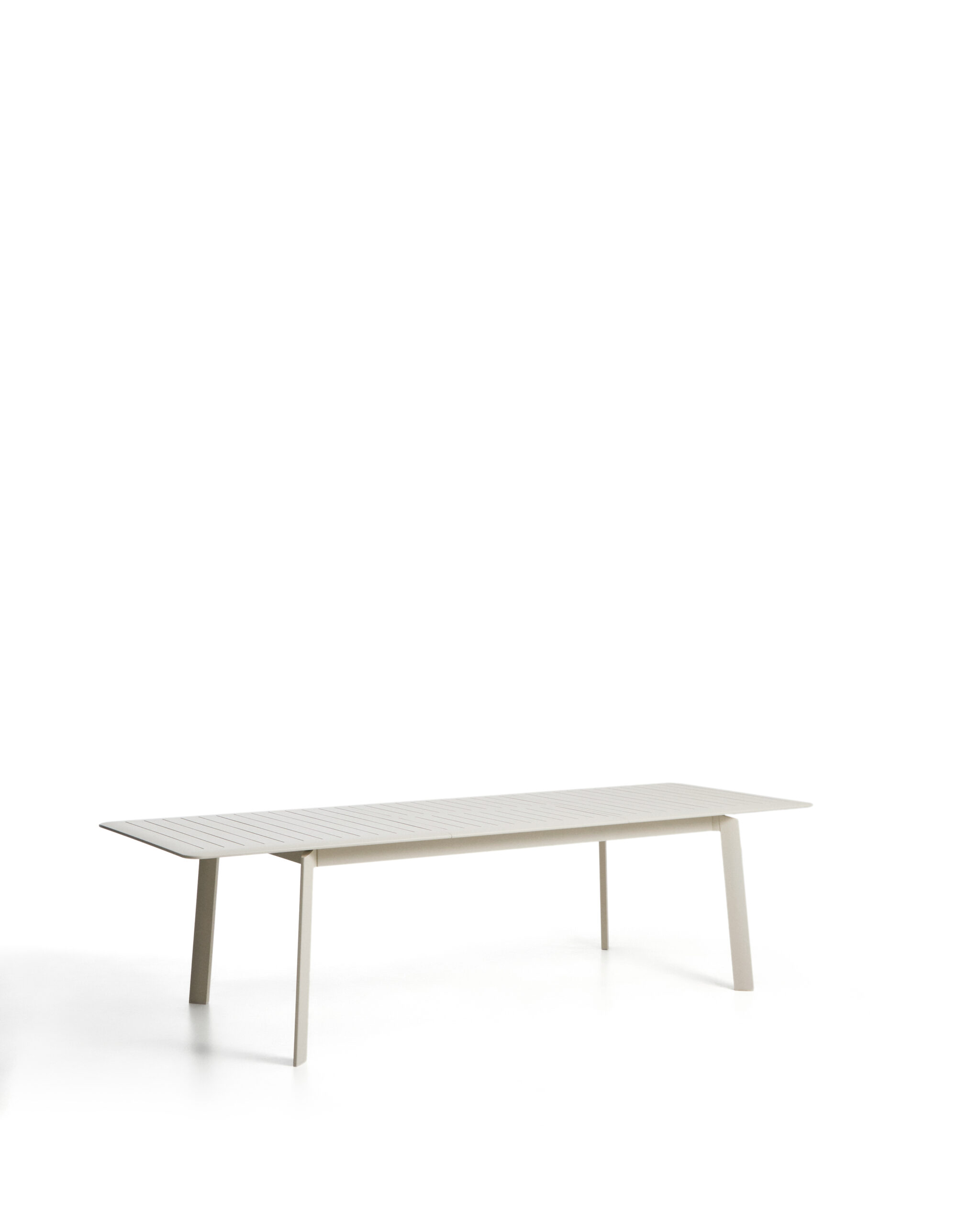 Kave Home Brela uitschuifbare tafel van aluminium in naturelkleur 205(287) x 100 cm - Afbeelding 8