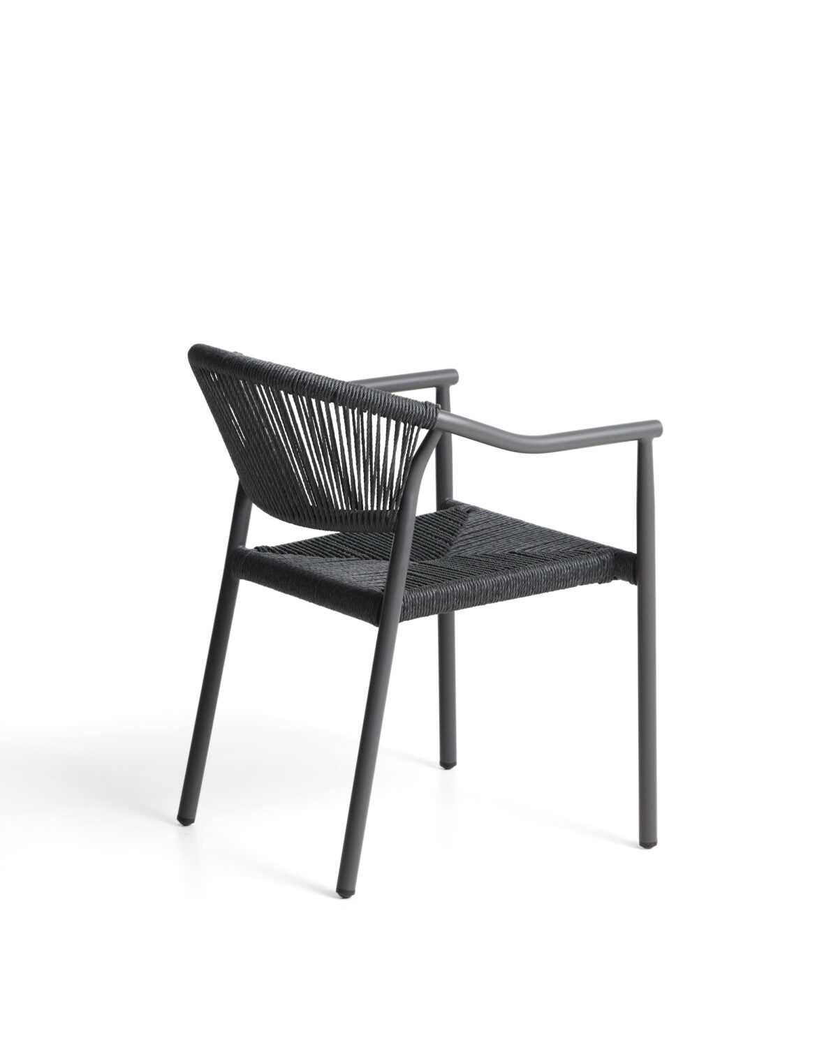 Kave Home Livadia stapelbare outdoor stoel van grafietkleurig aluminium - Afbeelding 6
