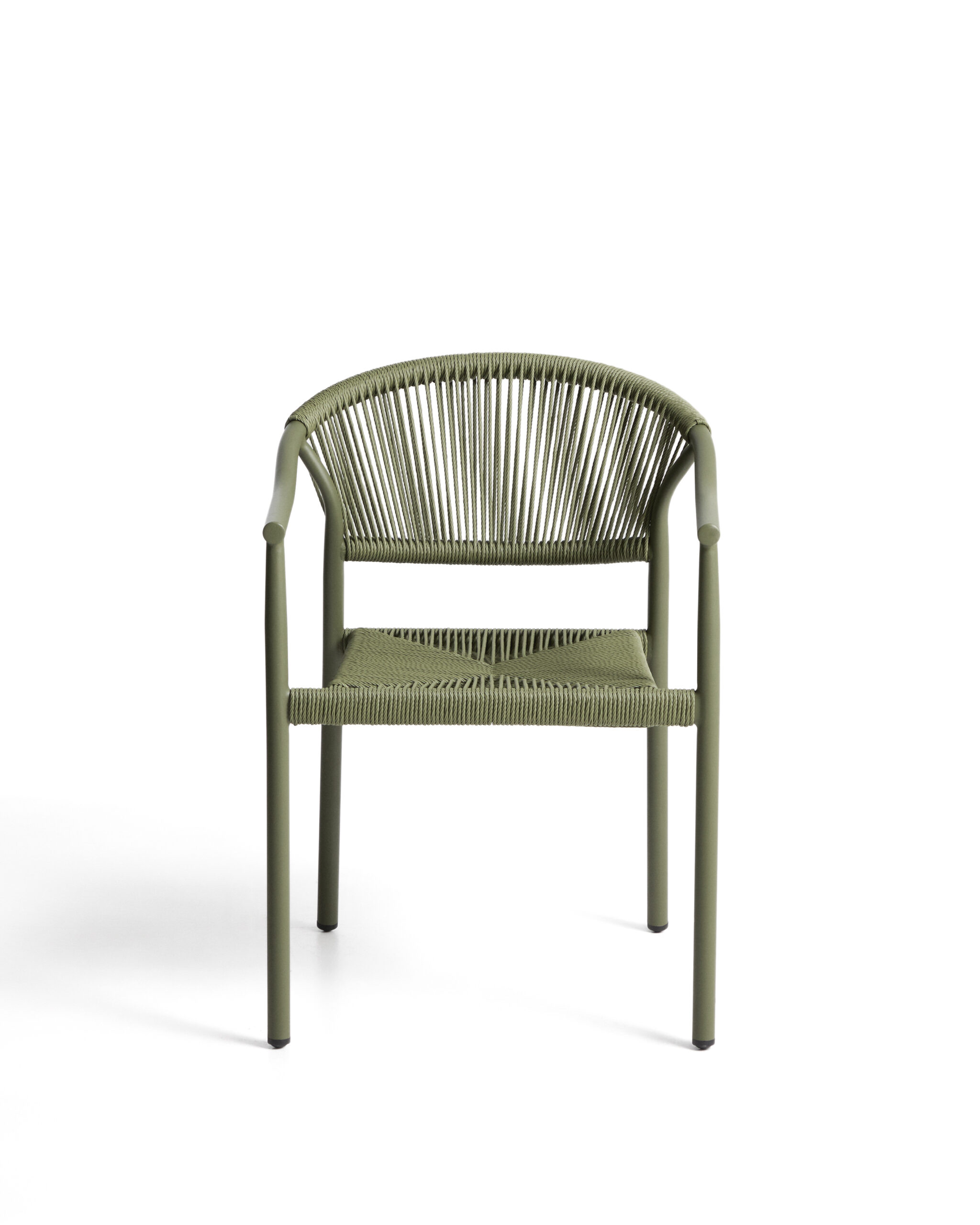 Kave Home Livadia stapelbare outdoor stoel van groen aluminium - Afbeelding 6