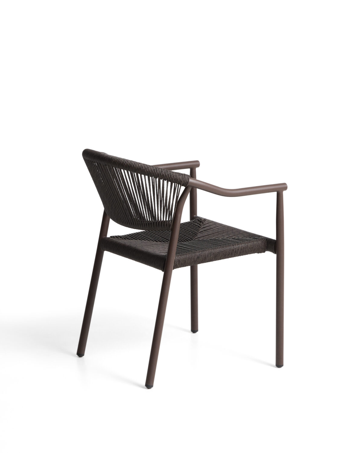 Kave Home Livadia stapelbare outdoor stoel van bruin aluminium - Afbeelding 11