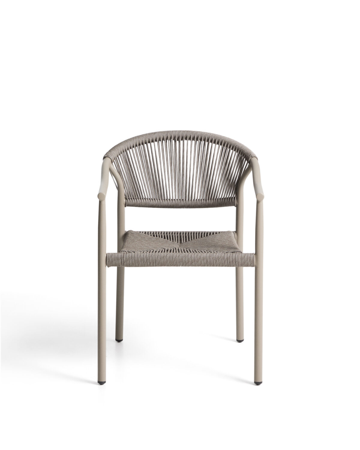 Kave Home Livadia stapelbare outdoor stoel van taupekleurig aluminium - Afbeelding 8