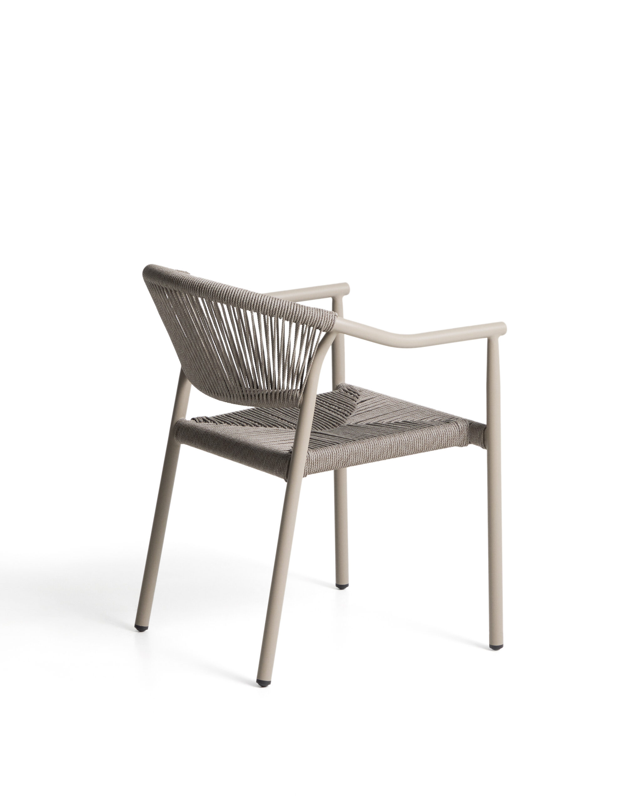 Kave Home Livadia stapelbare outdoor stoel van taupekleurig aluminium - Afbeelding 11