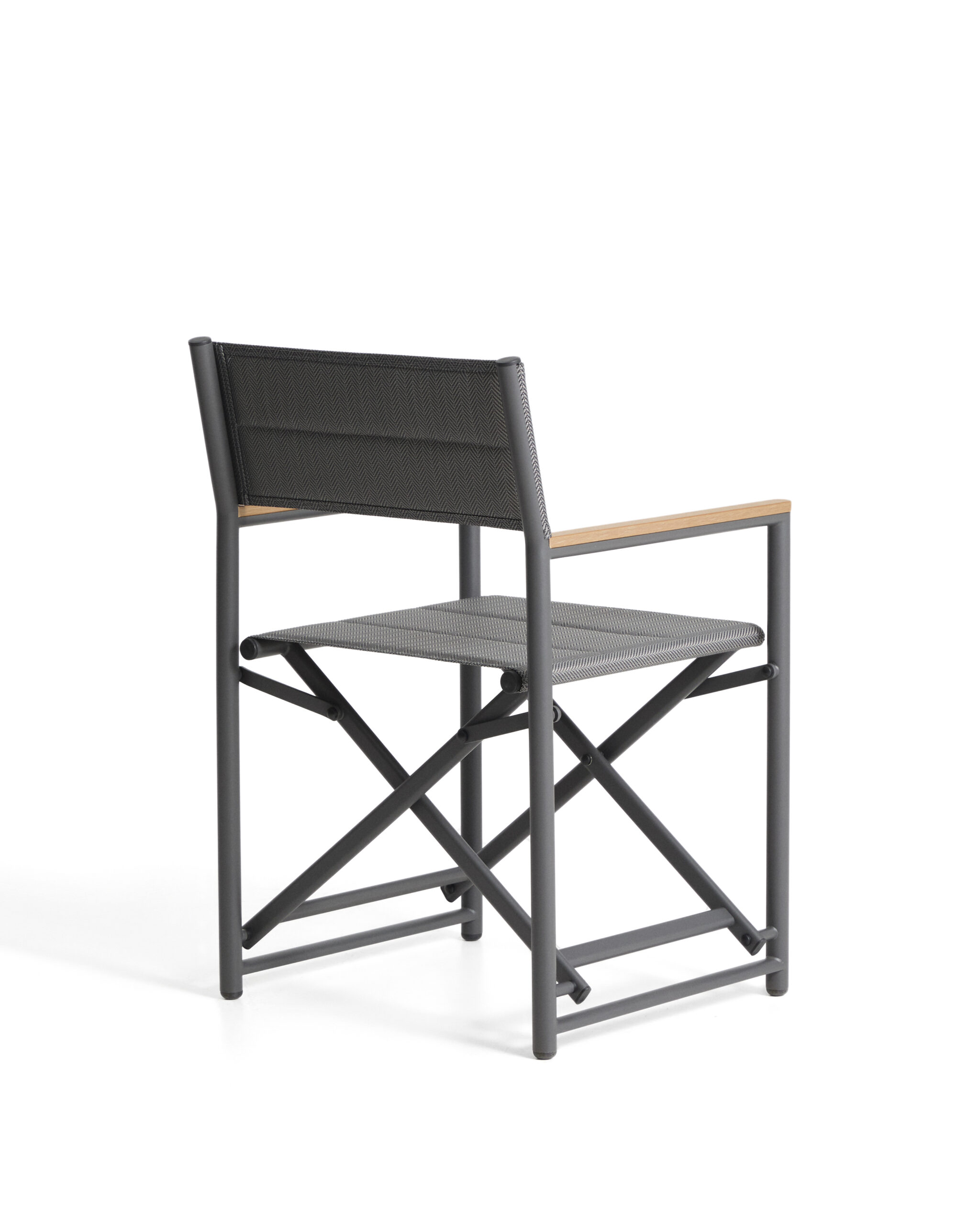 Kave Home Tisno klapstoel voor buiten in grafiet aluminium en grijze texteline - Afbeelding 7