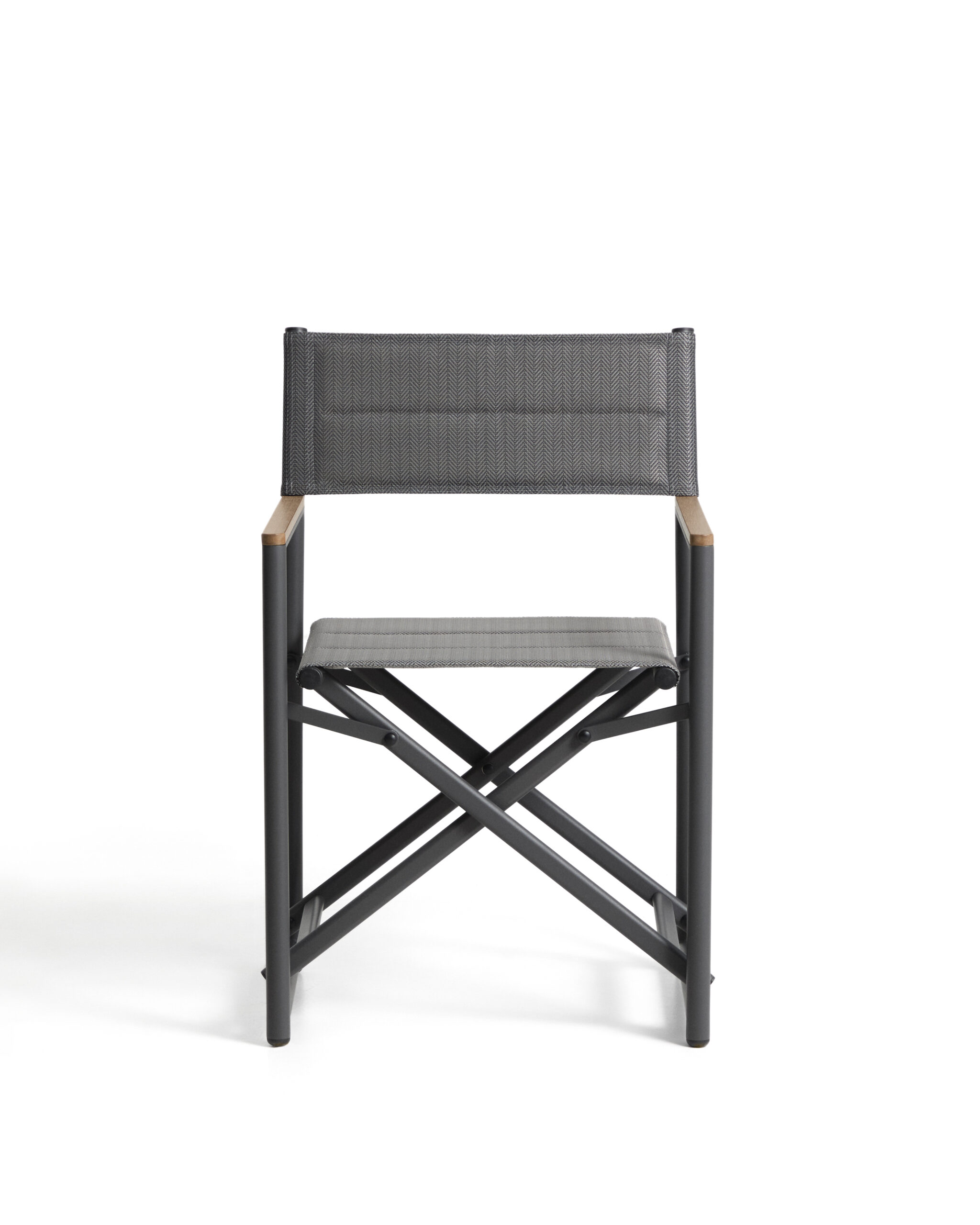 Kave Home Tisno klapstoel voor buiten in grafiet aluminium en grijze texteline - Afbeelding 8