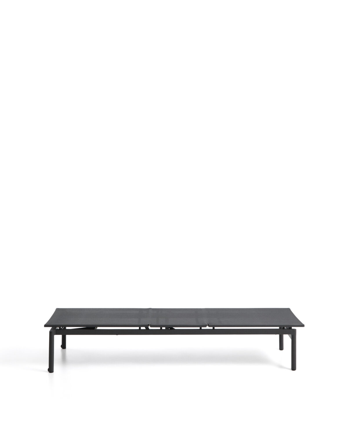 Kave Home Stapelbare Lesina ligstoel van aluminium grafiet en texteline grijs - Afbeelding 5