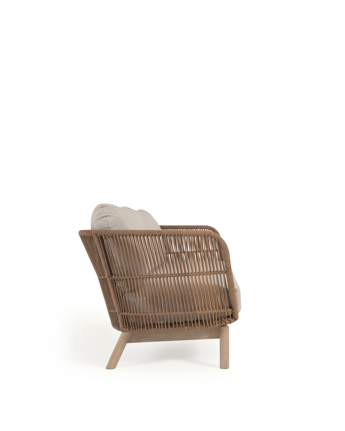 Kave Home Catalina 3-zitsbank gemaakt met beige touw en FSC massief acaciahout 170 cm - Afbeelding 12