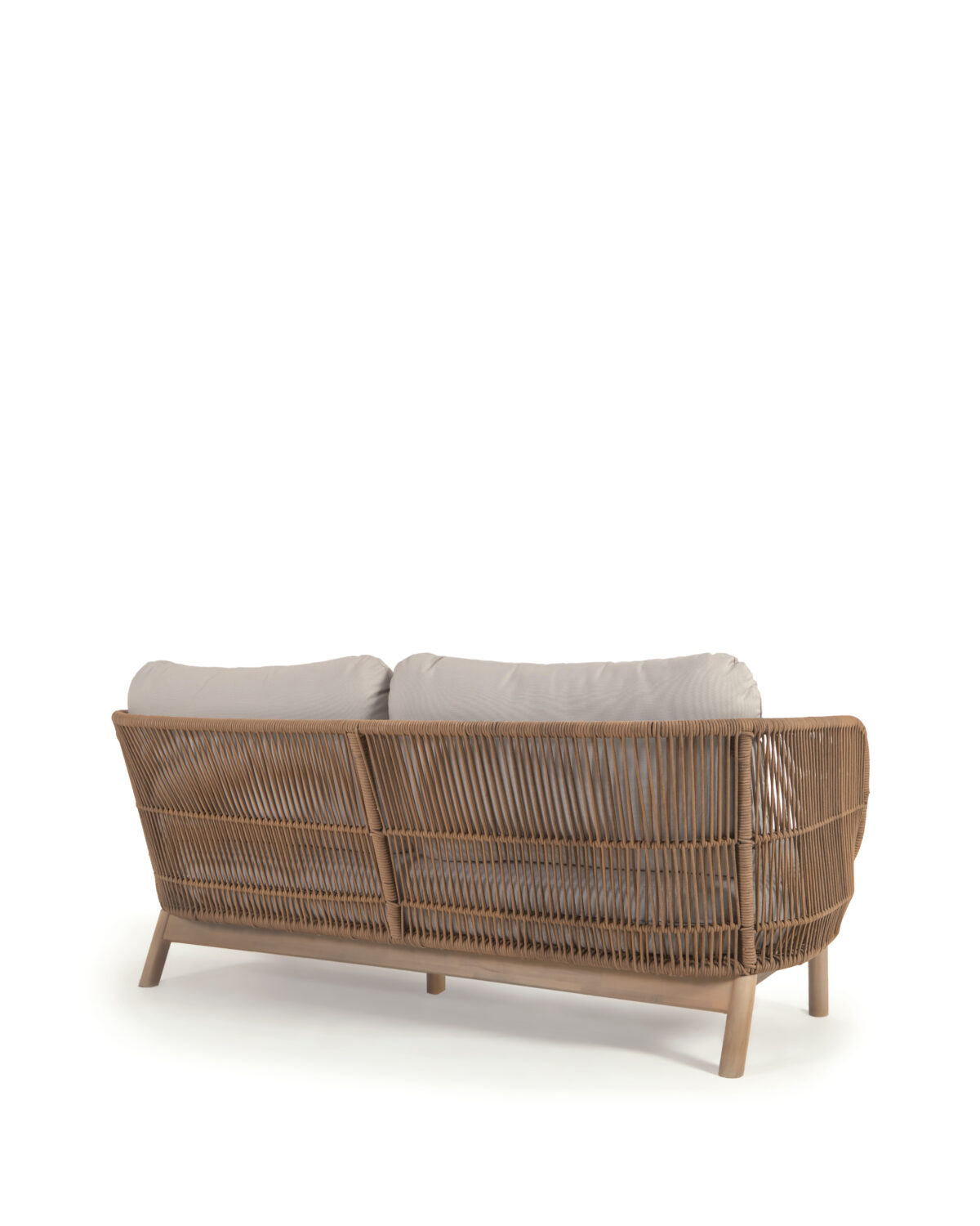 Kave Home Catalina 3-zitsbank gemaakt met beige touw en FSC massief acaciahout 170 cm - Afbeelding 14
