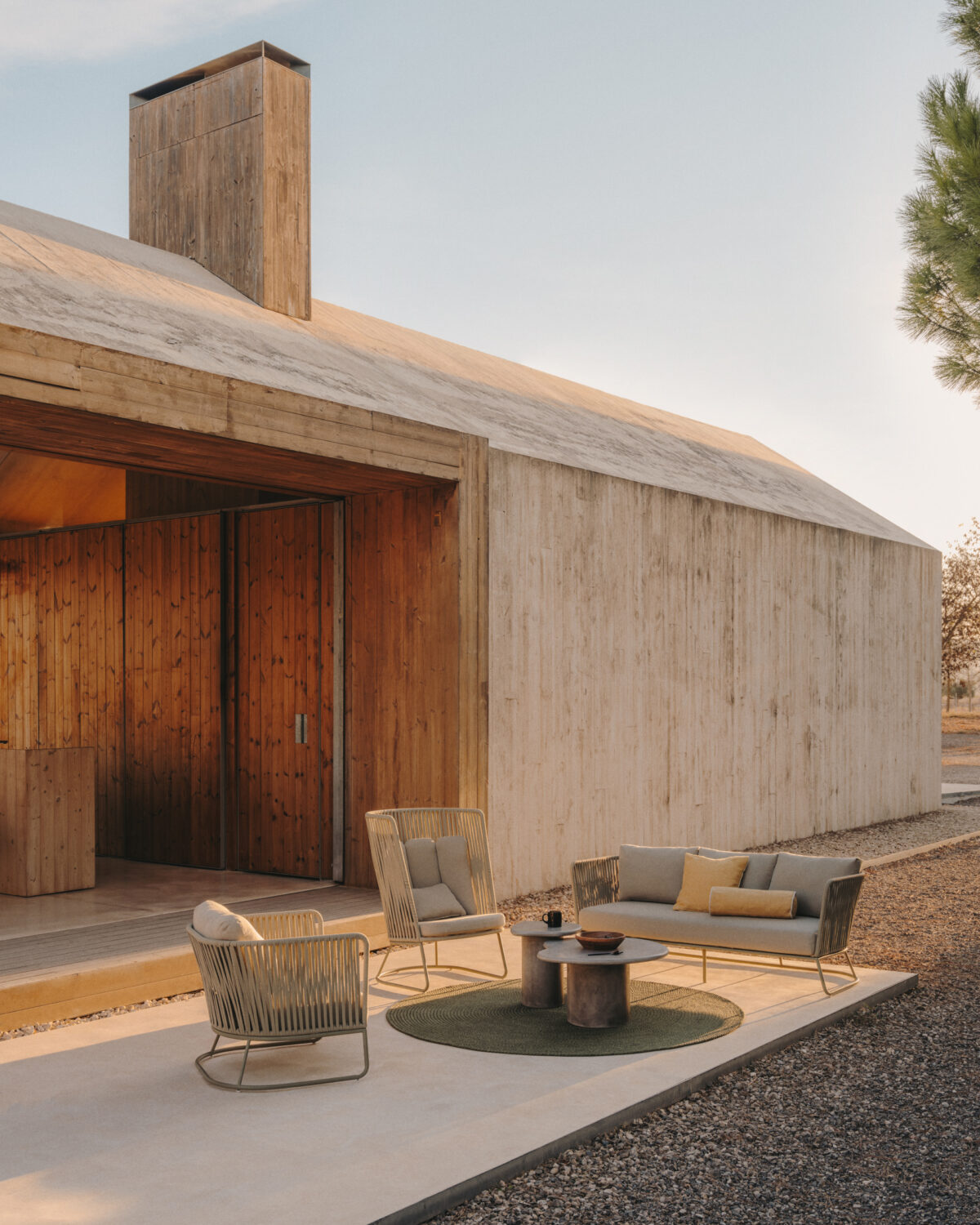 Kave Home Outdoor-fauteuil Saconca van touw en groen gegalvaniseerd staal - Afbeelding 4