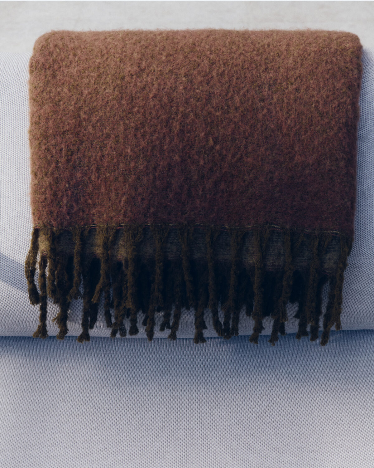 Kave Home Elvori deken groen met franjes 170 x 130 cm - Afbeelding 2