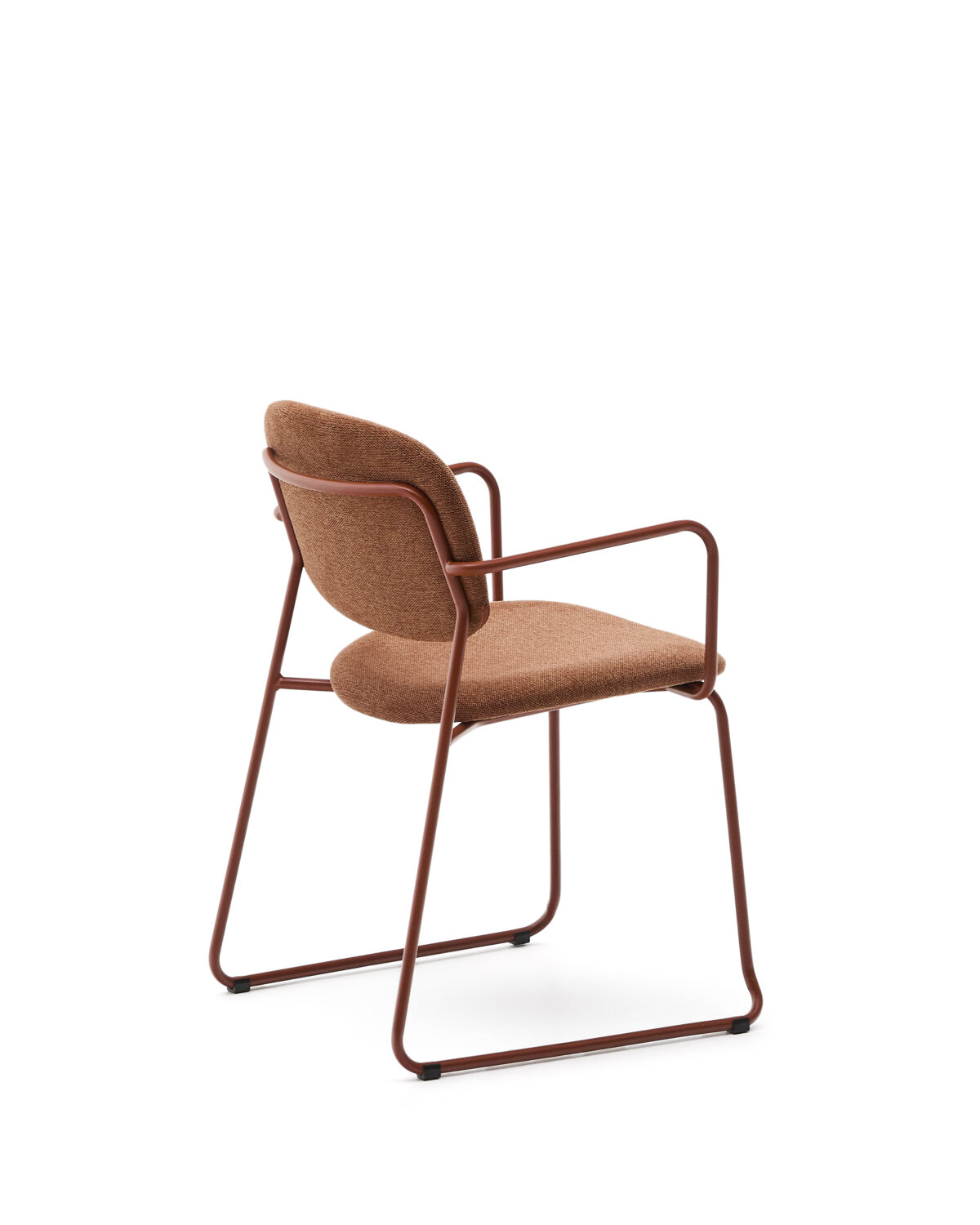 Kave Home Meli stoel in terracotta chenille met terracotta metalen structuur FSC Mix Credit - Afbeelding 7