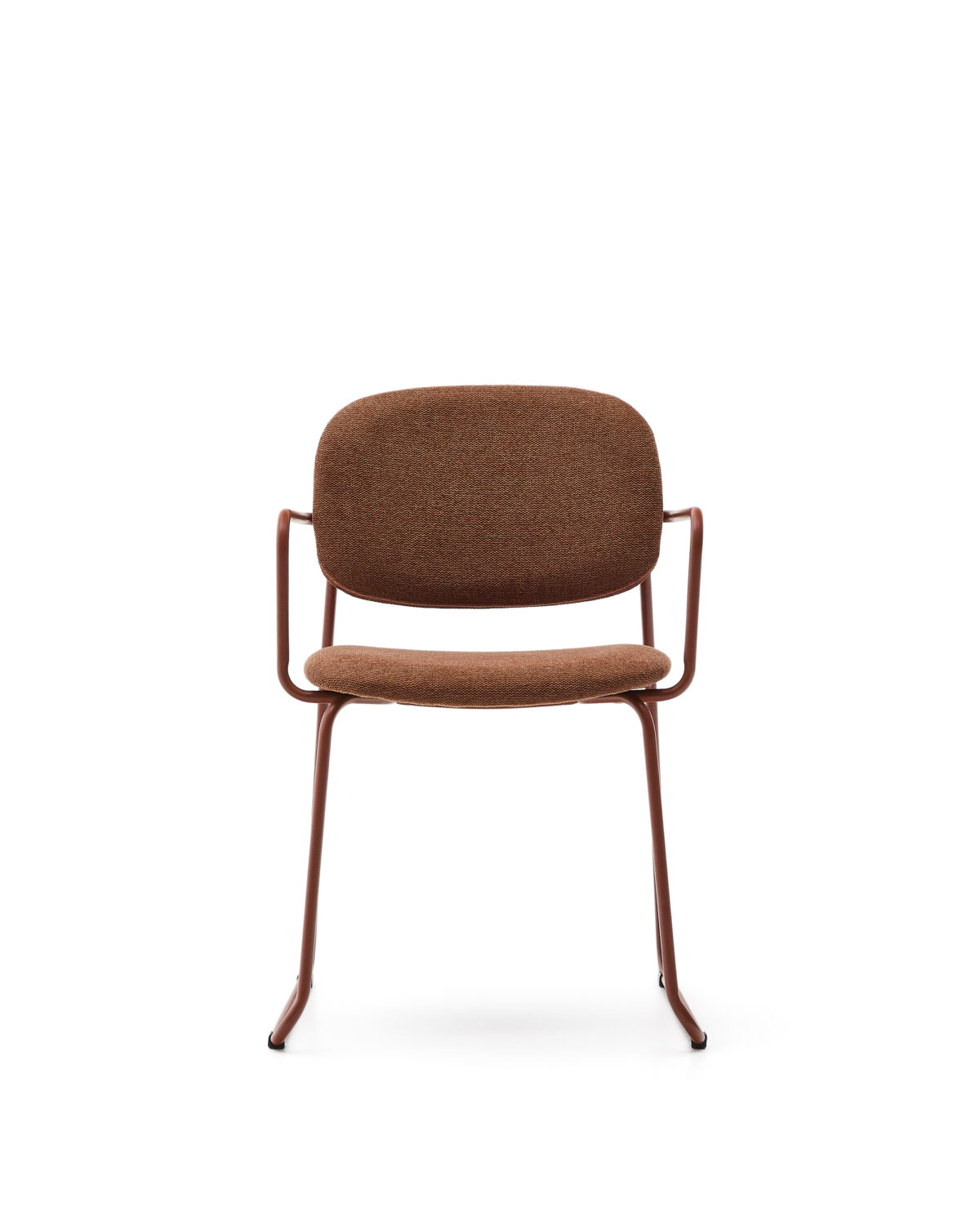 Kave Home Meli stoel in terracotta chenille met terracotta metalen structuur FSC Mix Credit - Afbeelding 8