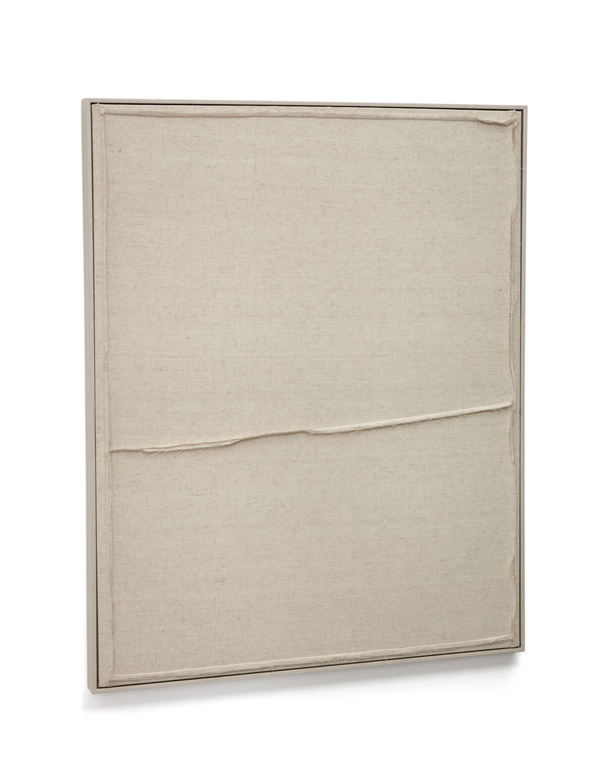 Kave Home Wit Maha-schilderij met horizontale lijn 82 x 102 cm - Afbeelding 6