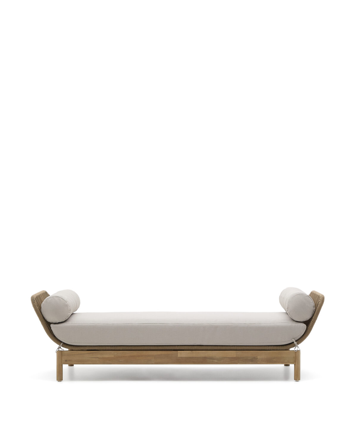 Kave Home Ligstoel Catalina beige van touw en massief acaciahout FSC 100%
