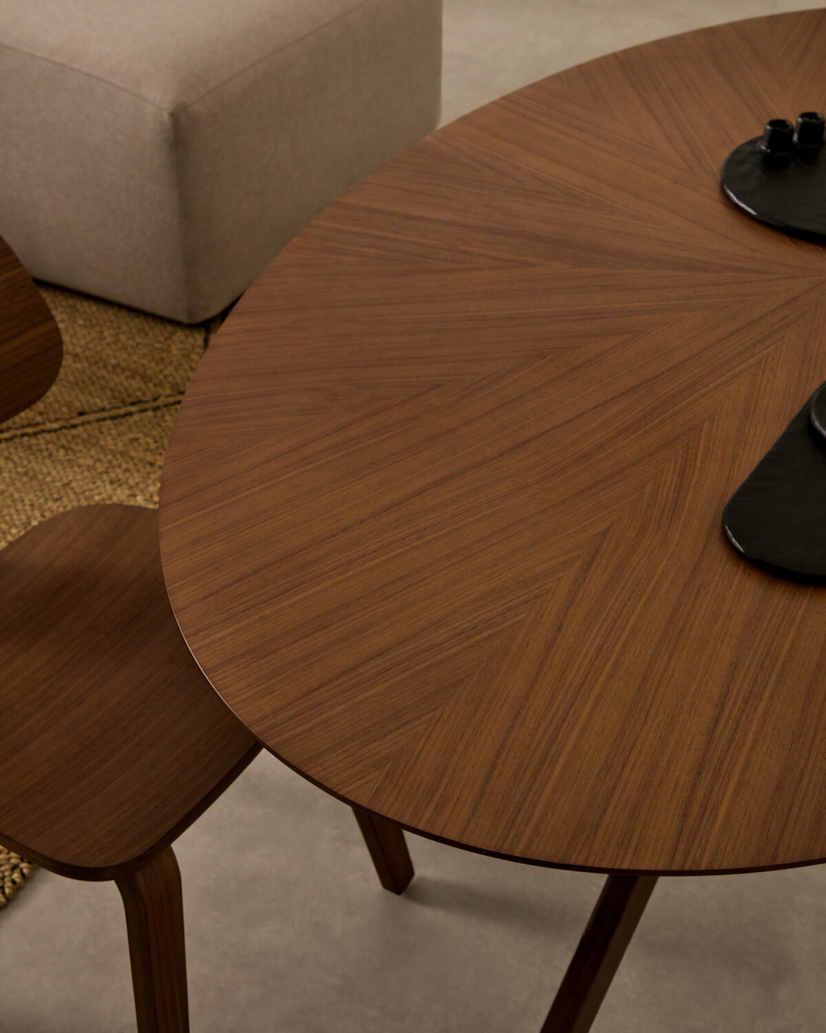 Kave Home Tafel Naanim van walnootfineer 180 x 110 cm - Afbeelding 3