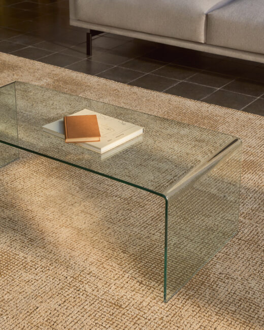 Kave Home Burano glazen salontafel 110 x 50 cm