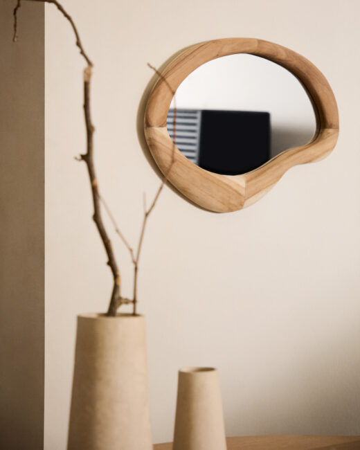 Kave Home Selem spiegel van mungur hout