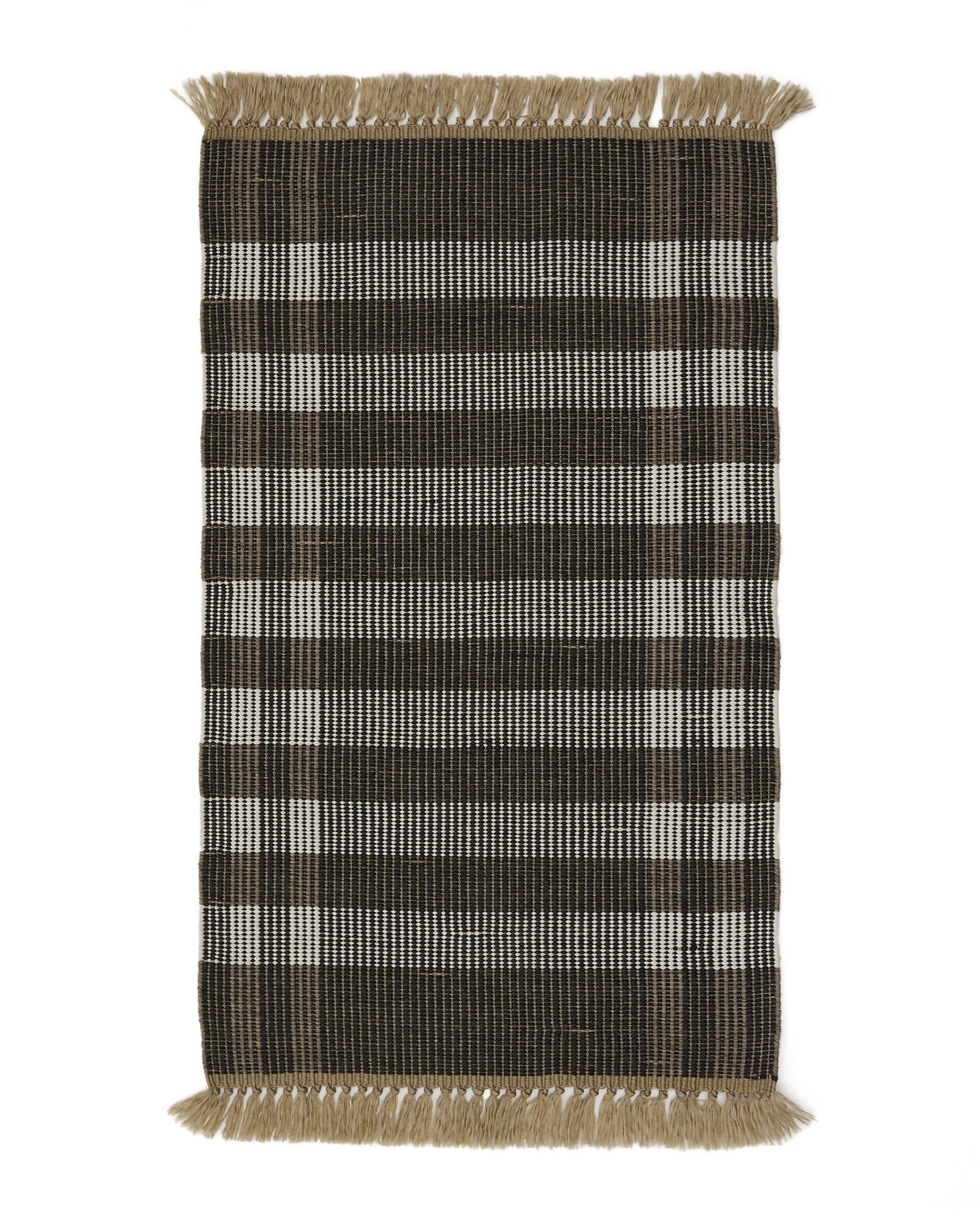 Kave Home Vloerkleed Barani van synthetische vezels bruin en zwart 60 x 90 cm - Afbeelding 4