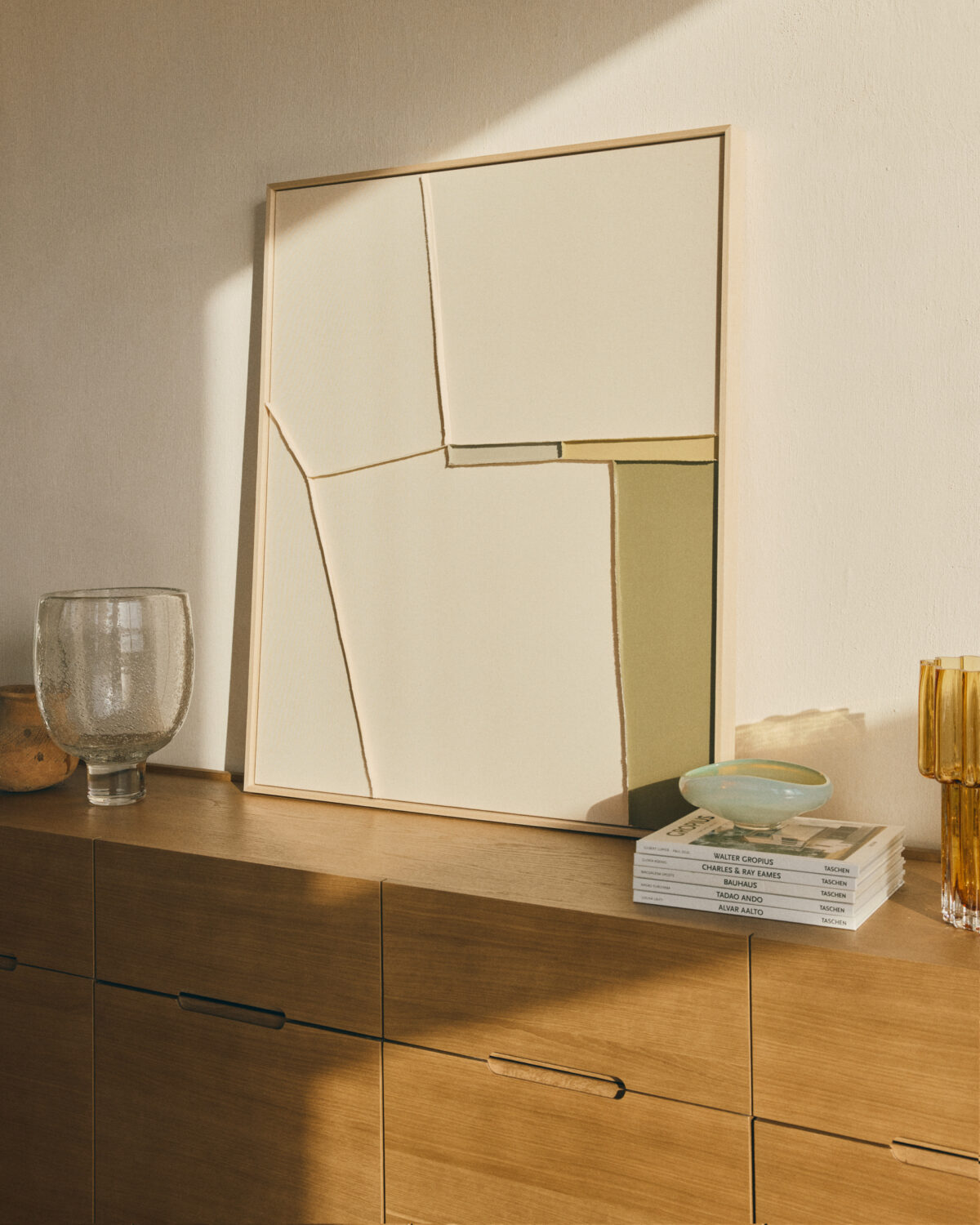 Kave Home Deravia abstract schilderij 80 x 100 cm - Afbeelding 2