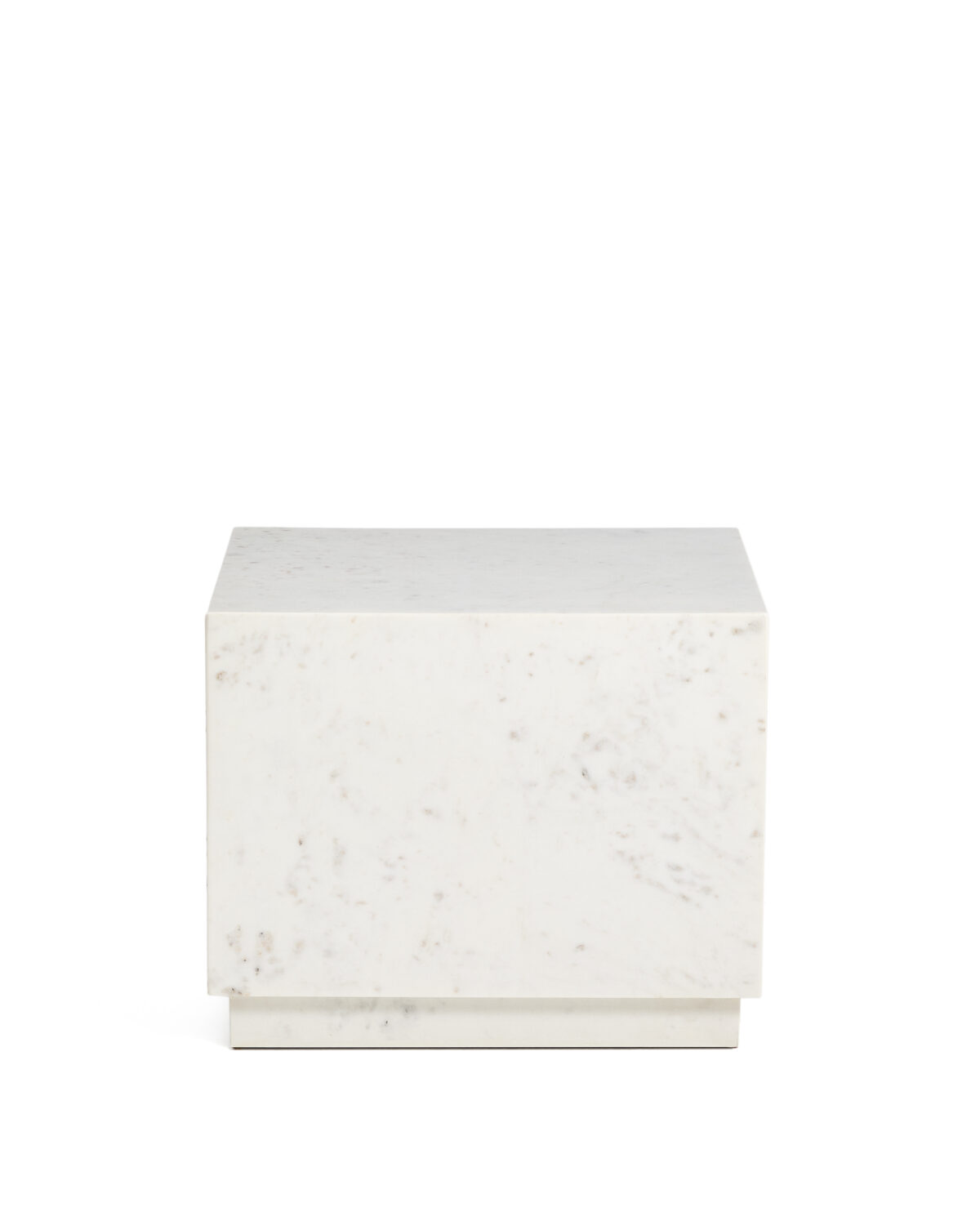Kave Home Sorein witte bijzettafel van marmer 50 x 50 cm