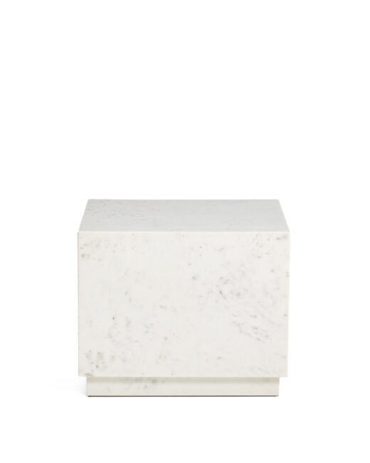 Kave Home Sorein witte bijzettafel van marmer 50 x 50 cm