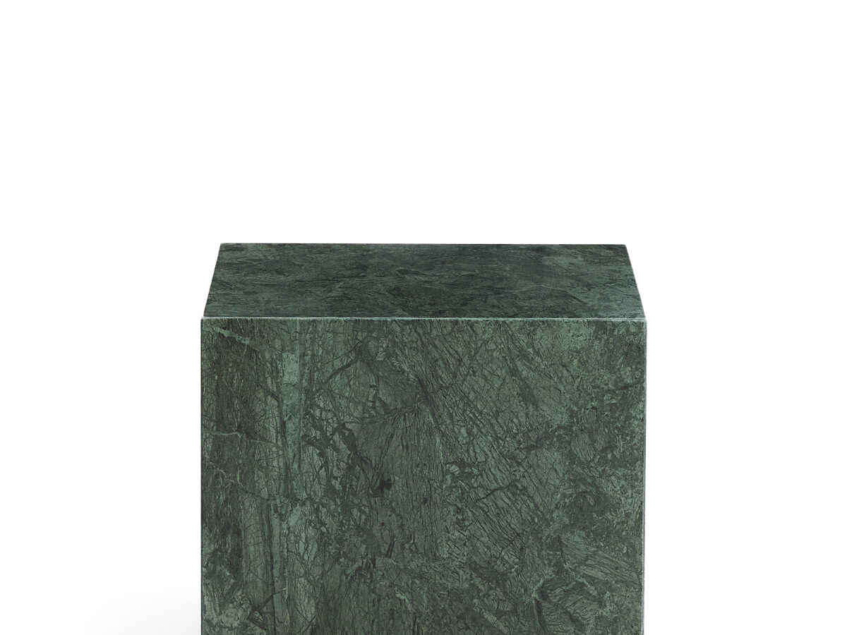 Kave Home Sorein groene bijzettafel van marmer 40 x 40 cm