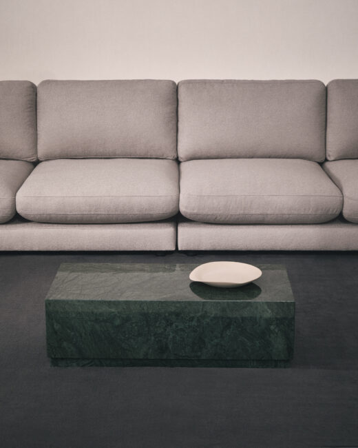 Kave Home Sorein salontafel van groen marmer 100 x 50 cm