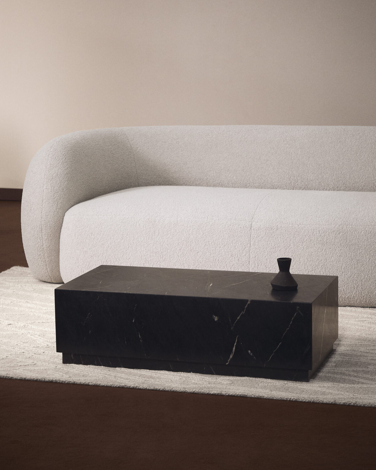 Kave Home Sorein salontafel van zwart marmer 100 x 50 cm - Afbeelding 2
