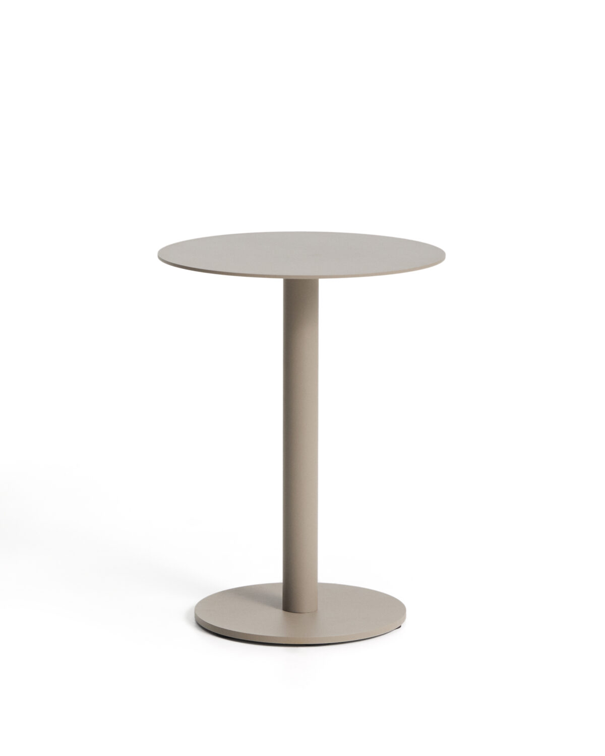 Kave Home Asinara bijzettafel in taupe aluminium Ø40 cm