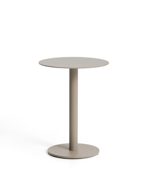 Kave Home Asinara bijzettafel in taupe aluminium Ø40 cm